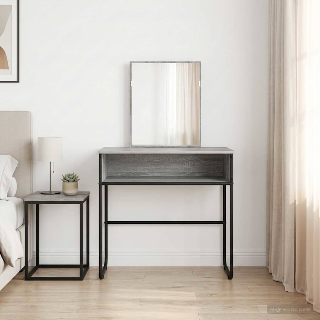 Schminktisch Grau Sonoma 81 x 40 x 131 cm Holzwerkstoff