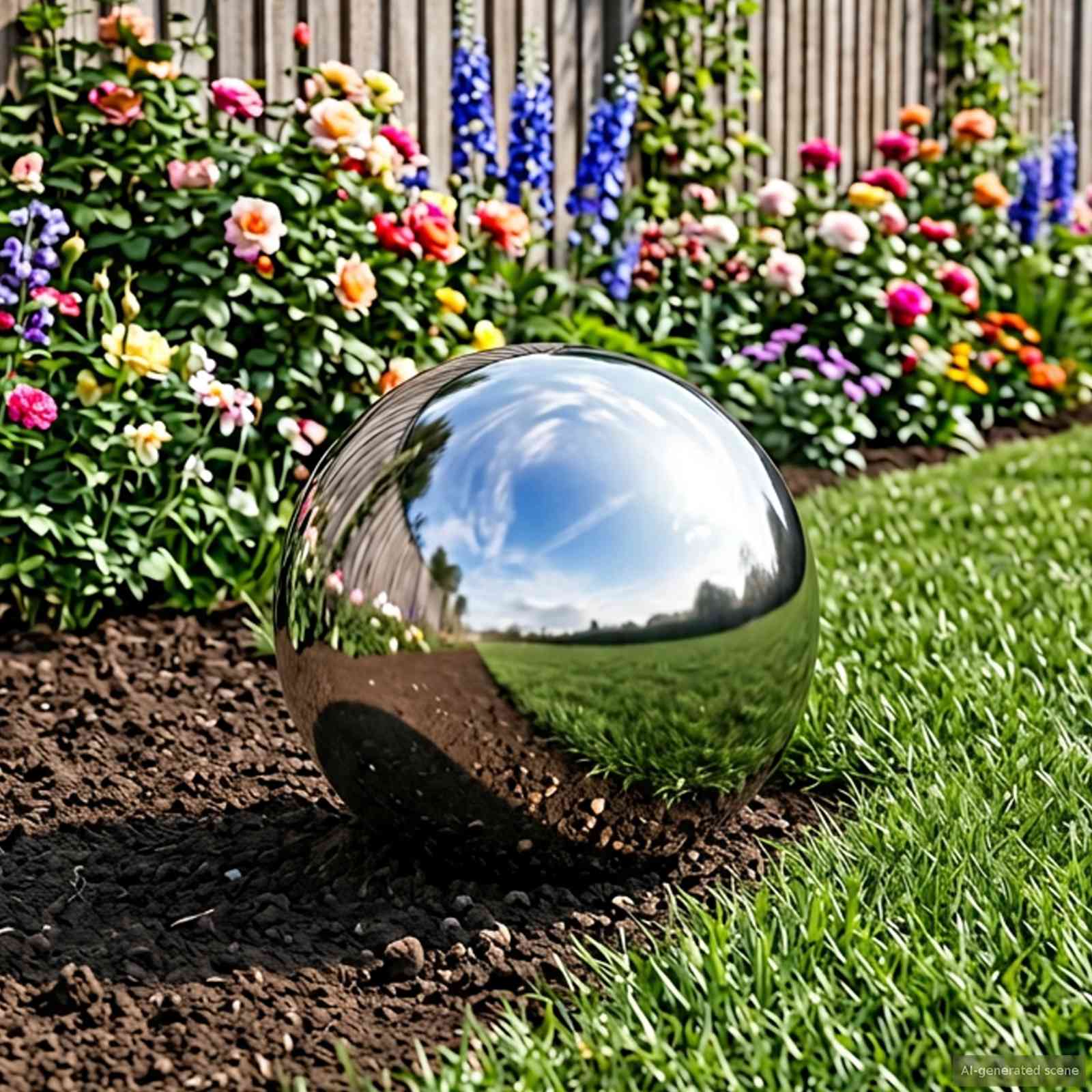 Spiegelkugel Ø 20 cm Silber Edelstahl 201