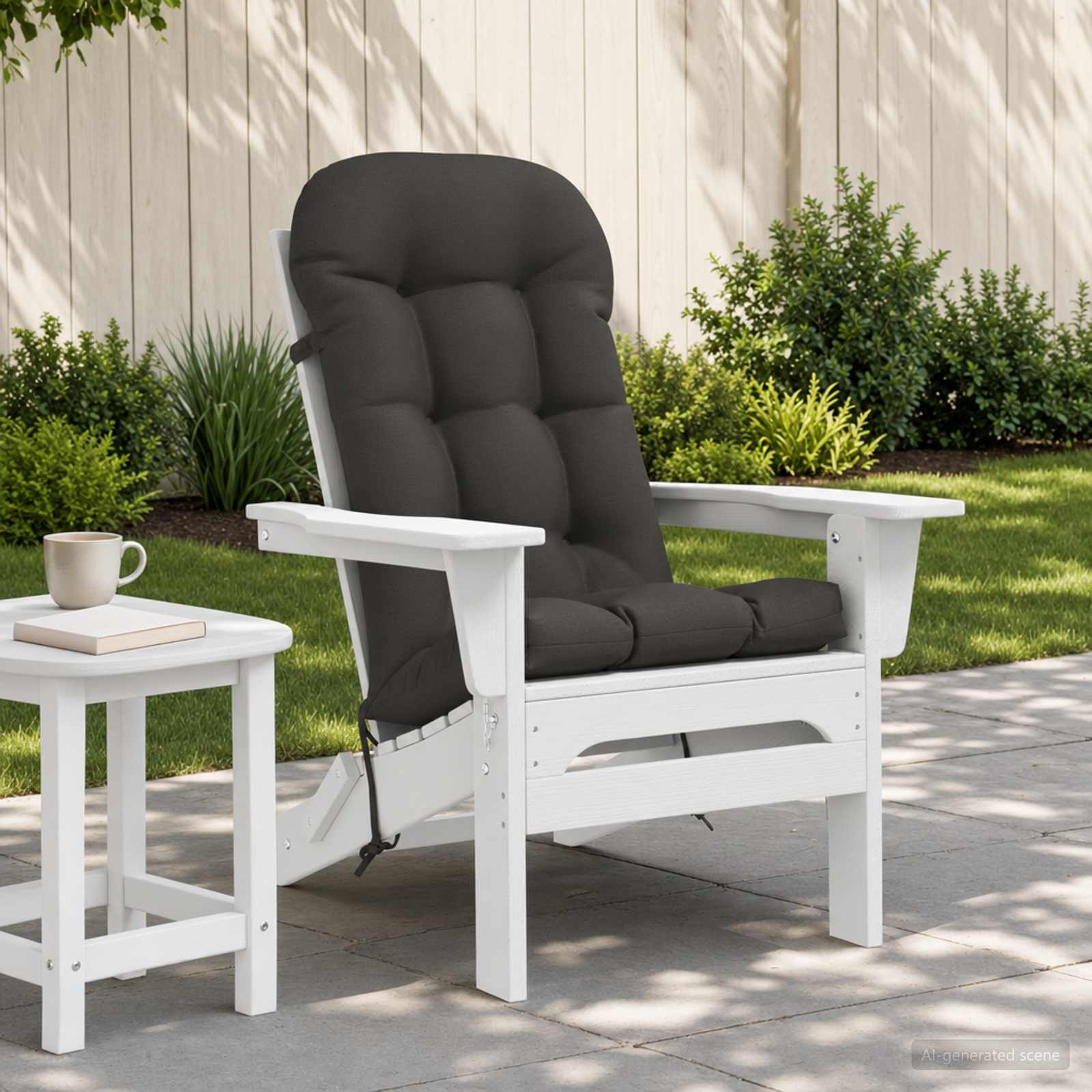 Sonnen-Lounger Kissen PUTTEN 100 % Polyester Anthrazit