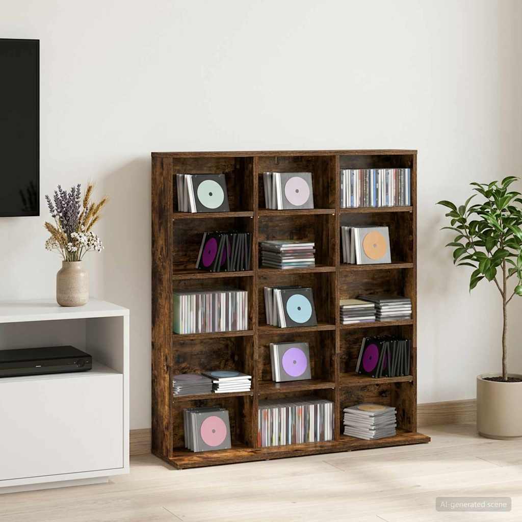 CD Regal Raucheiche 96 x 23,5 x 97,5 cm Holzwerkstoff