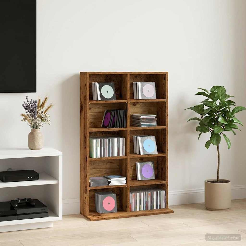 CD Regal Altholz 65 x 23,5 x 97,5 cm Holzwerkstoff