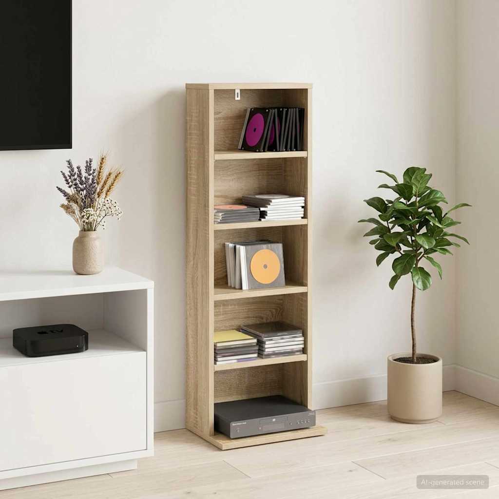 CD Regal Sonoma-Eiche 33 x 23,5 x 97,5 cm Holzwerkstoff