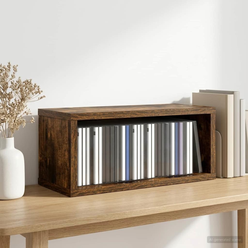 CD Aufbewahrungsregal Raucheiche 40 x 17 x 17 cm Holzwerkstoff
