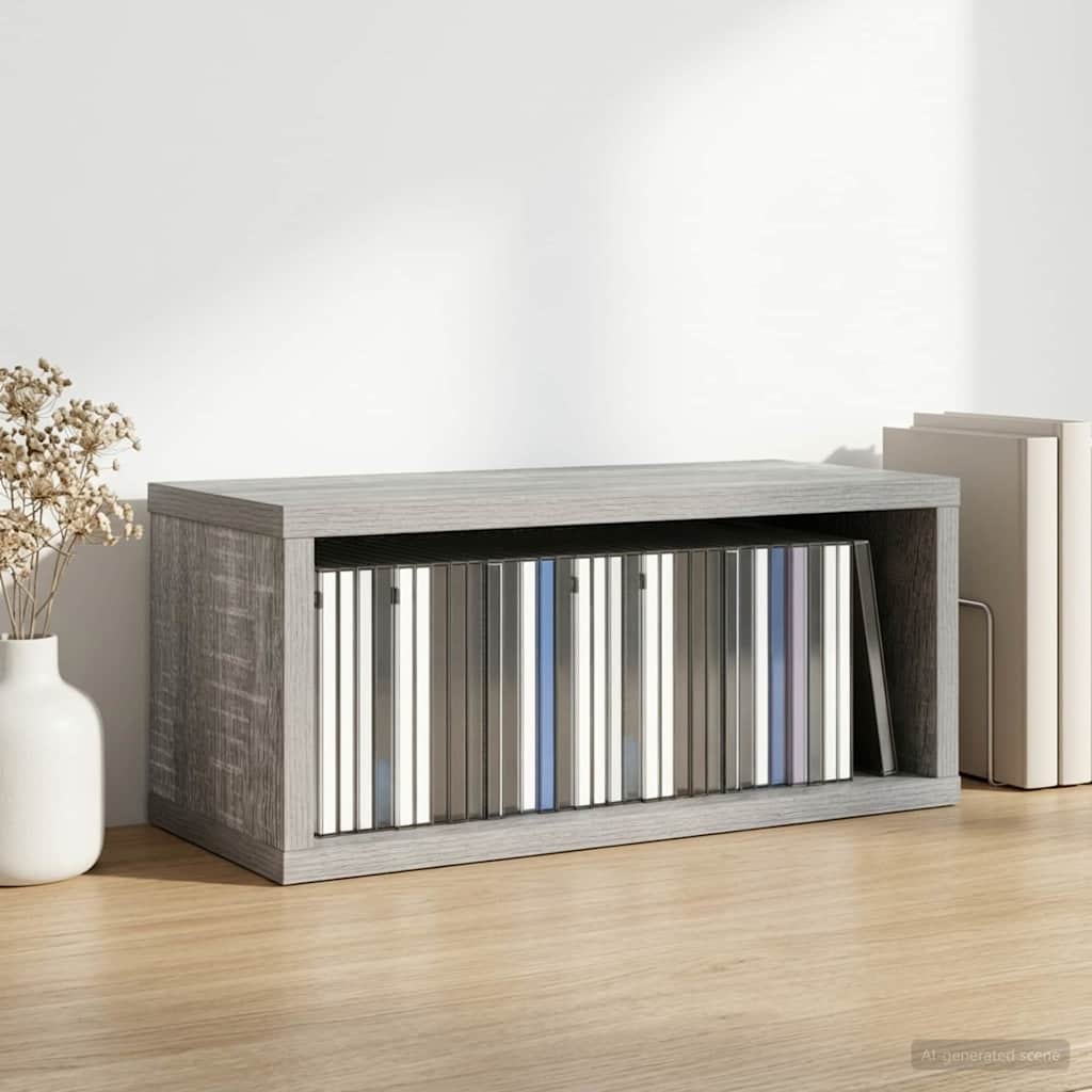 CD Aufbewahrungsregal Sonoma-Grau 40 x 17 x 17 cm Holzwerkstoff