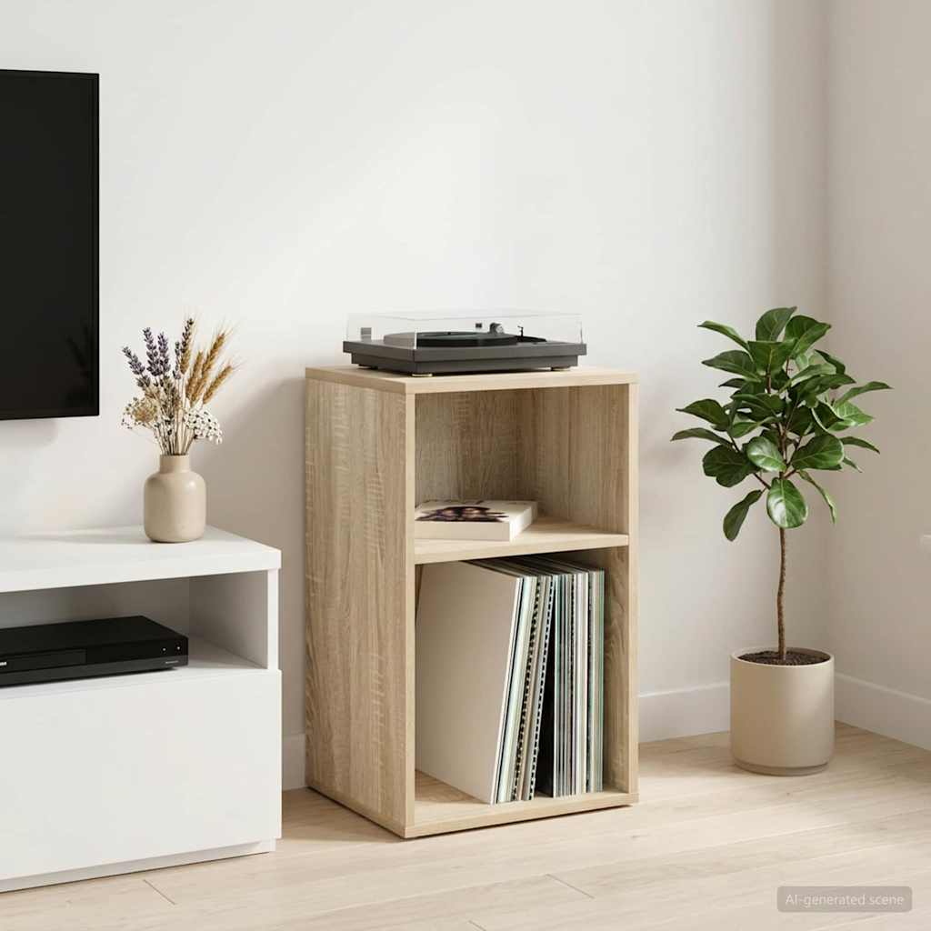 Schallplattenschrank Sonoma-Eiche 38 x 33 x 61 cm Holzwerkstoff