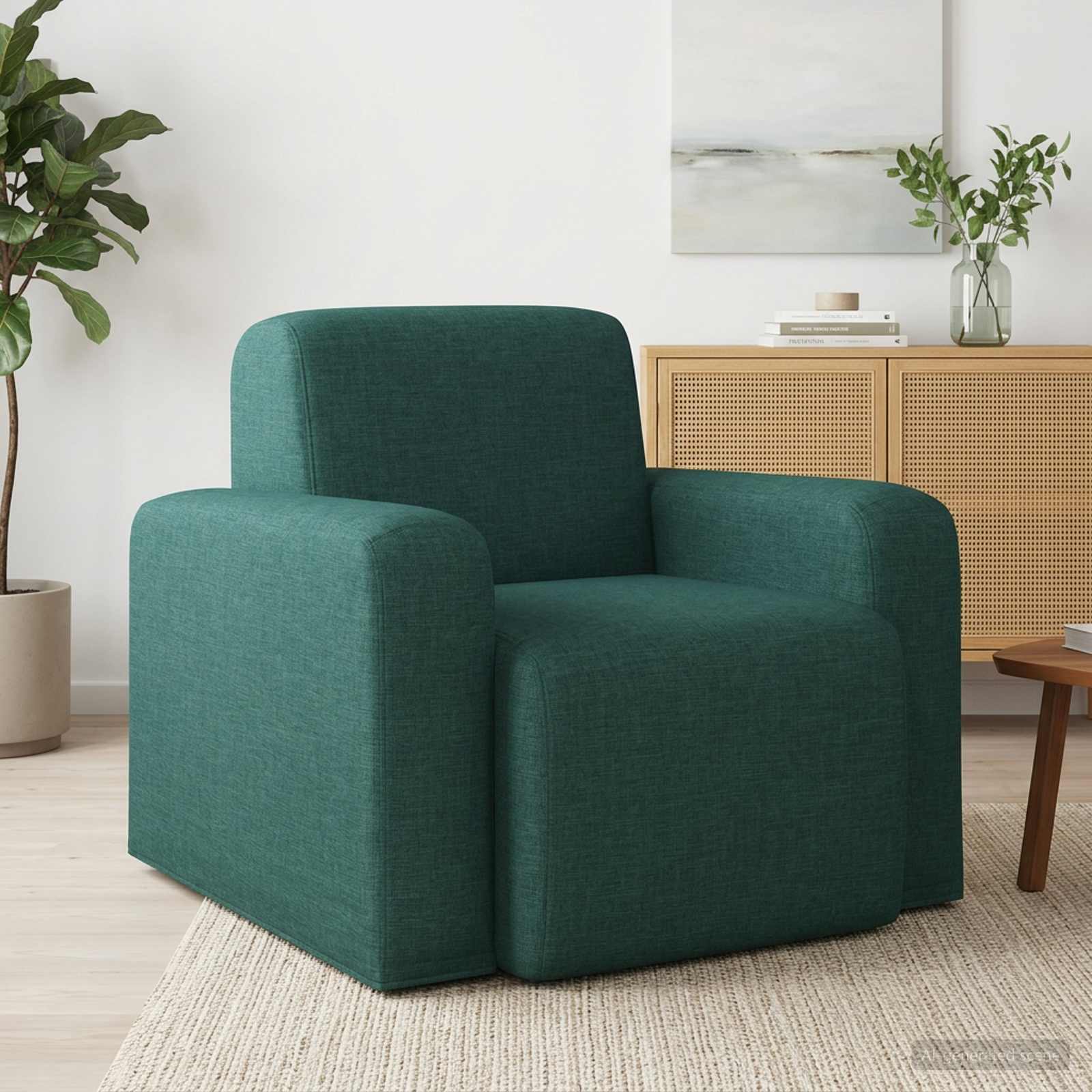 Sessel Dunkelgrün Stoff