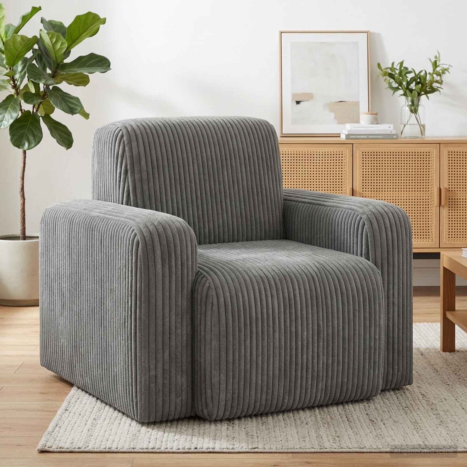 Sessel Hellgrau Cord