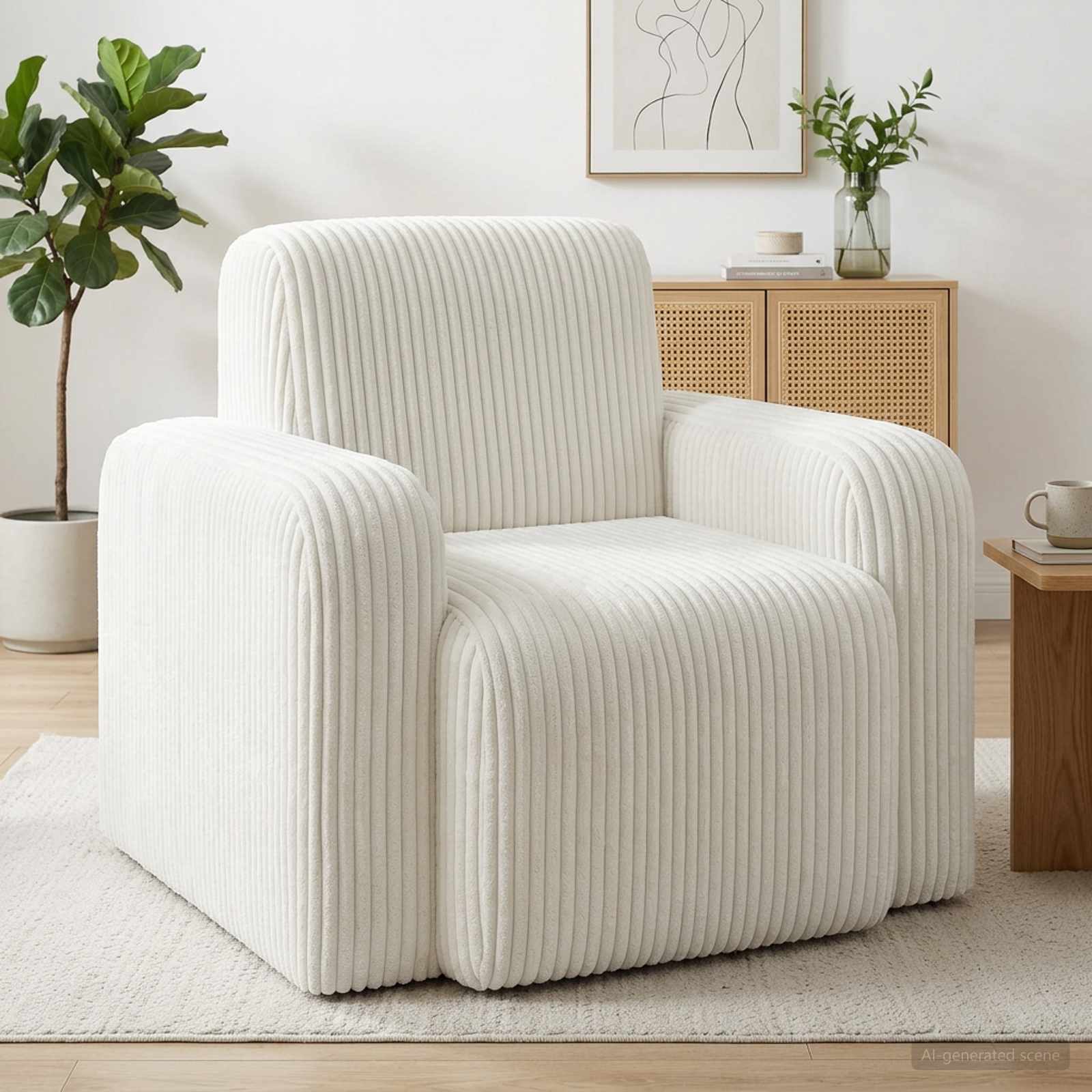 Sessel Creme Cord