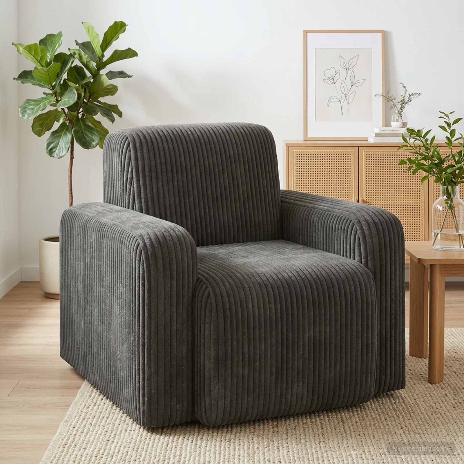Sessel Anthrazit Cord