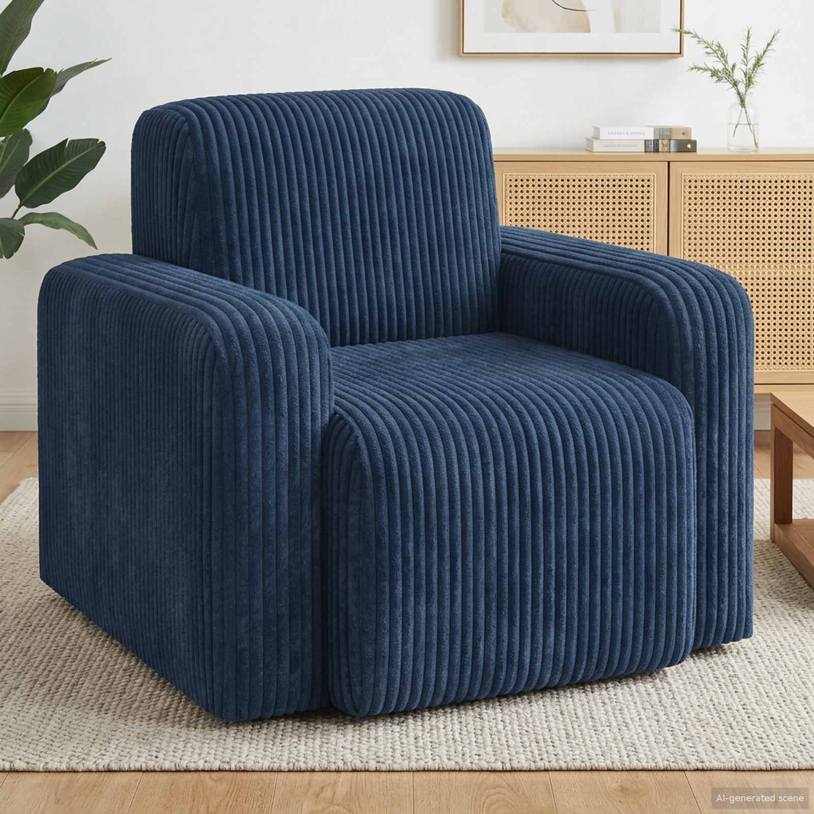 Sessel Marineblau Cord