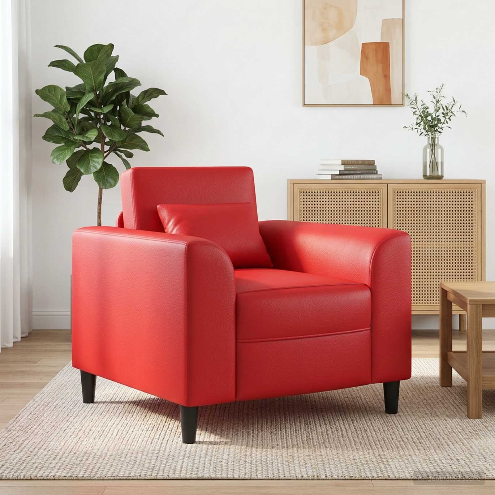 Sessel Rot Kunstleder