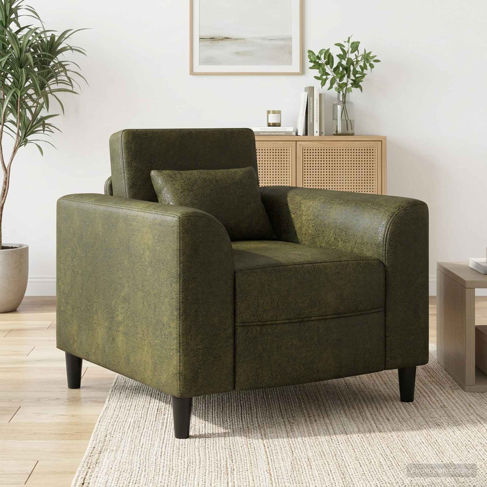 Sessel Olivegrün Kunstwildleder