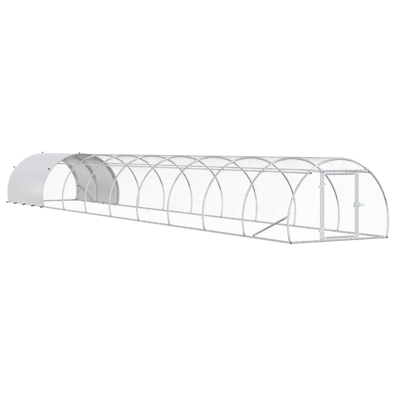 Hühnerunterkunft Silber 1000 x 150 x 100 cm Verzinkter Stahl