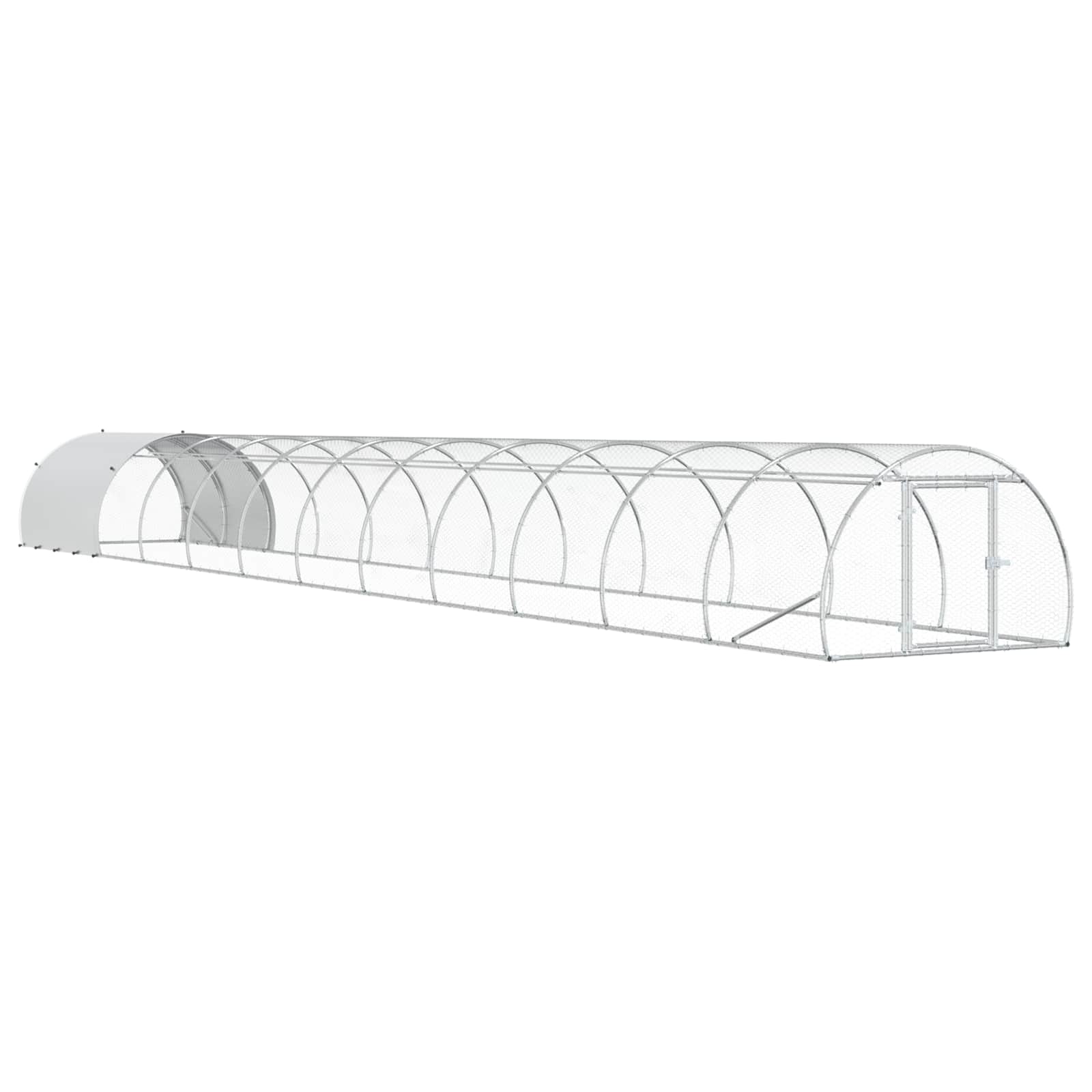 Hühnerunterkunft Silber 1200 x 150 x 100 cm Verzinkter Stahl