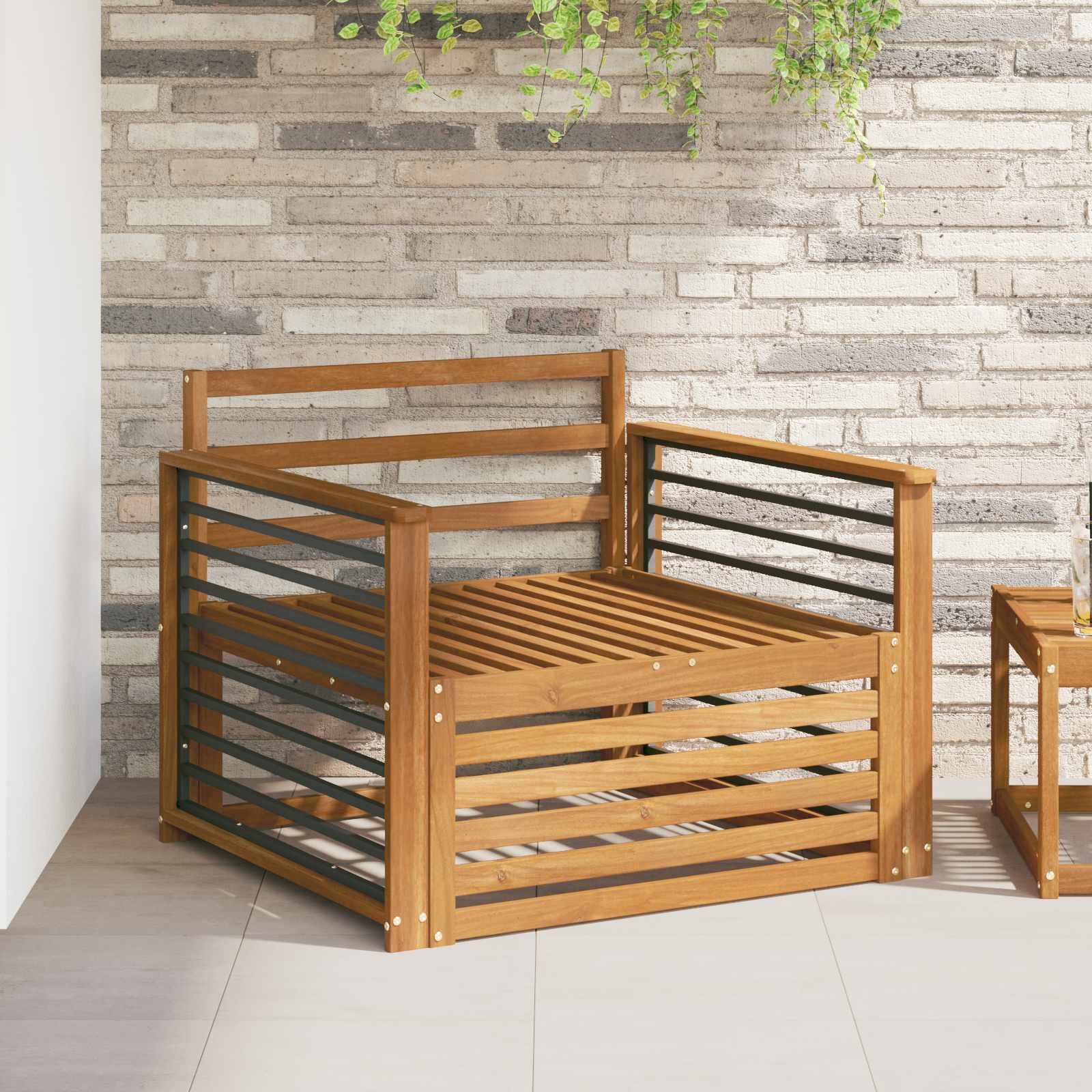 2 stk. Outdoor-Sofa Natur