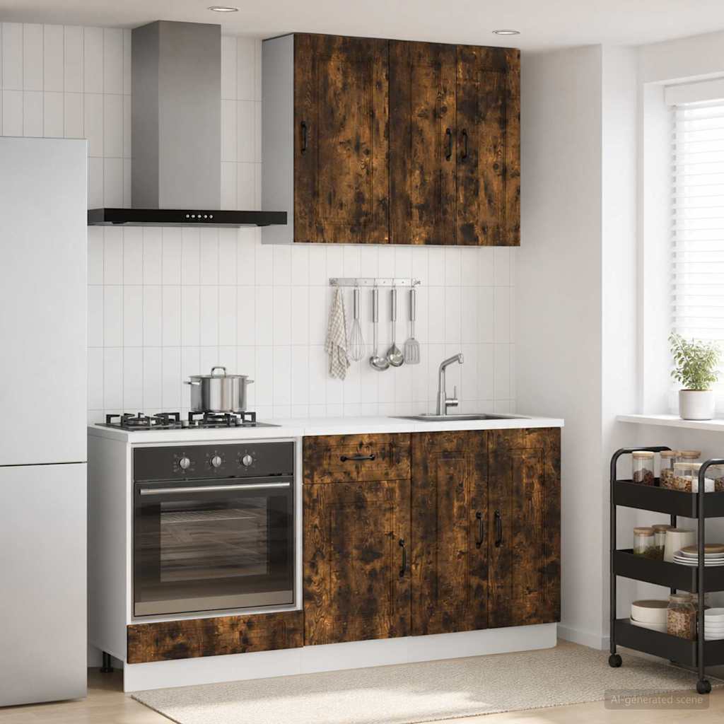 Kücheneinheit KALMAR 5 stk. Geräucherte Eiche Holzwerkstoff