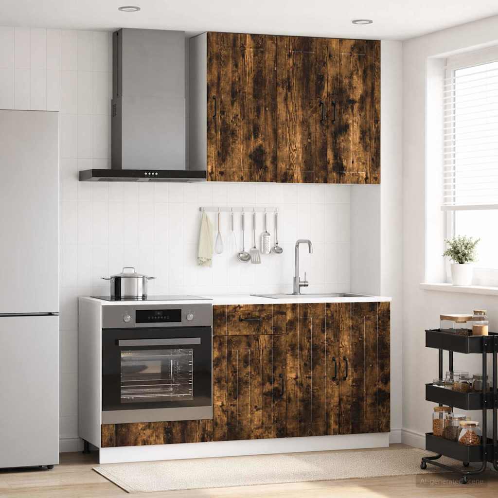 Kücheneinheit LUCCA 5 stk. Geräucherte Eiche Holzwerkstoff