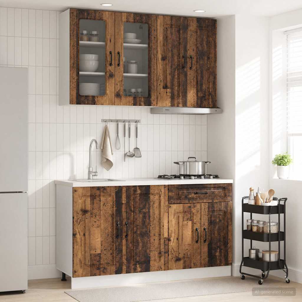 Kücheneinheit KALMAR 4 stk. Altholz Holzwerkstoff