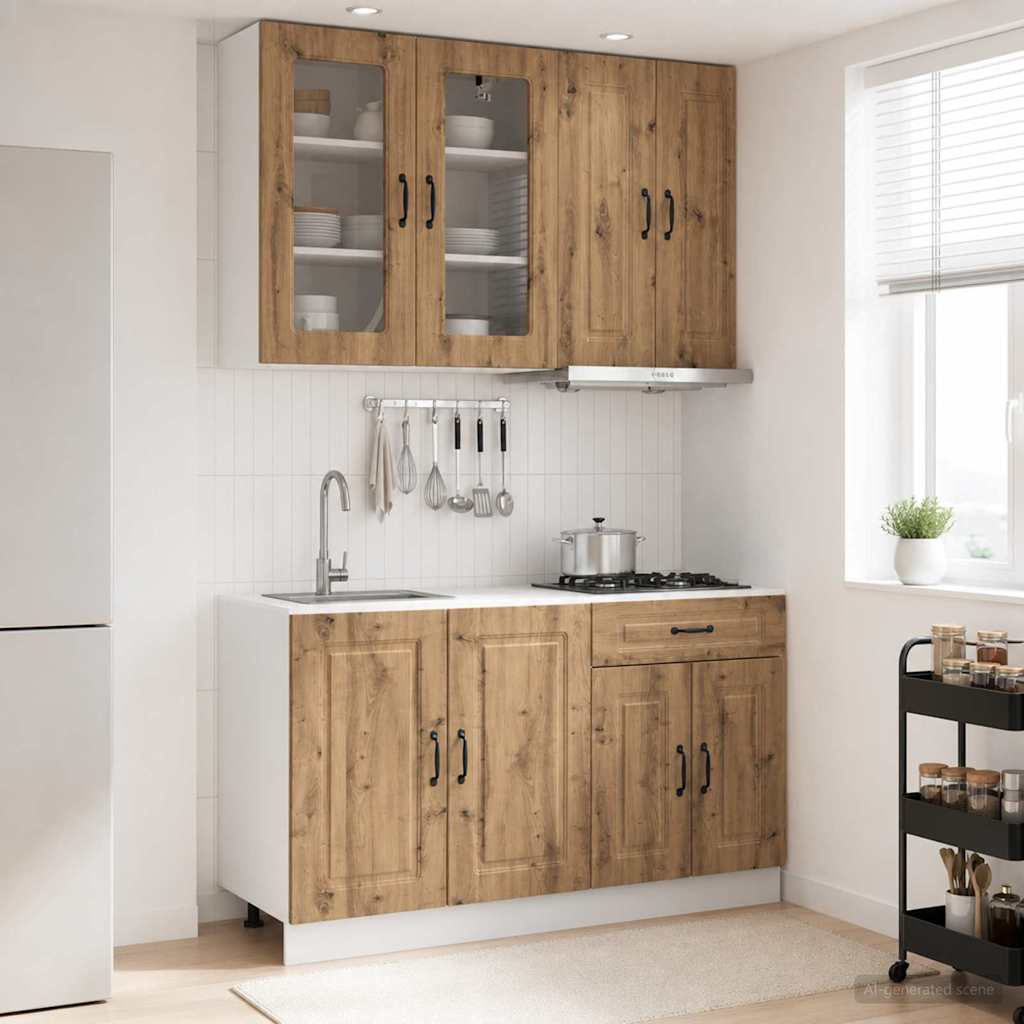 Kücheneinheit KALMAR 4 stk. Artisan-Eiche Holzwerkstoff
