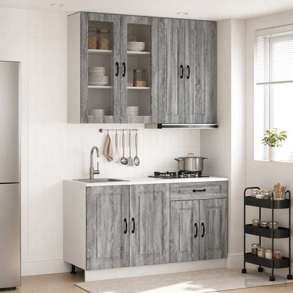 Kücheneinheit KALMAR 4 stk. Grau Sonoma Holzwerkstoff