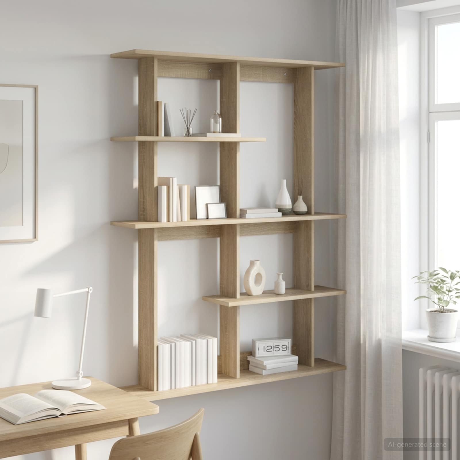 Wandregal Sonoma-Eiche 102 x 20 x 130 cm Holzwerkstoff