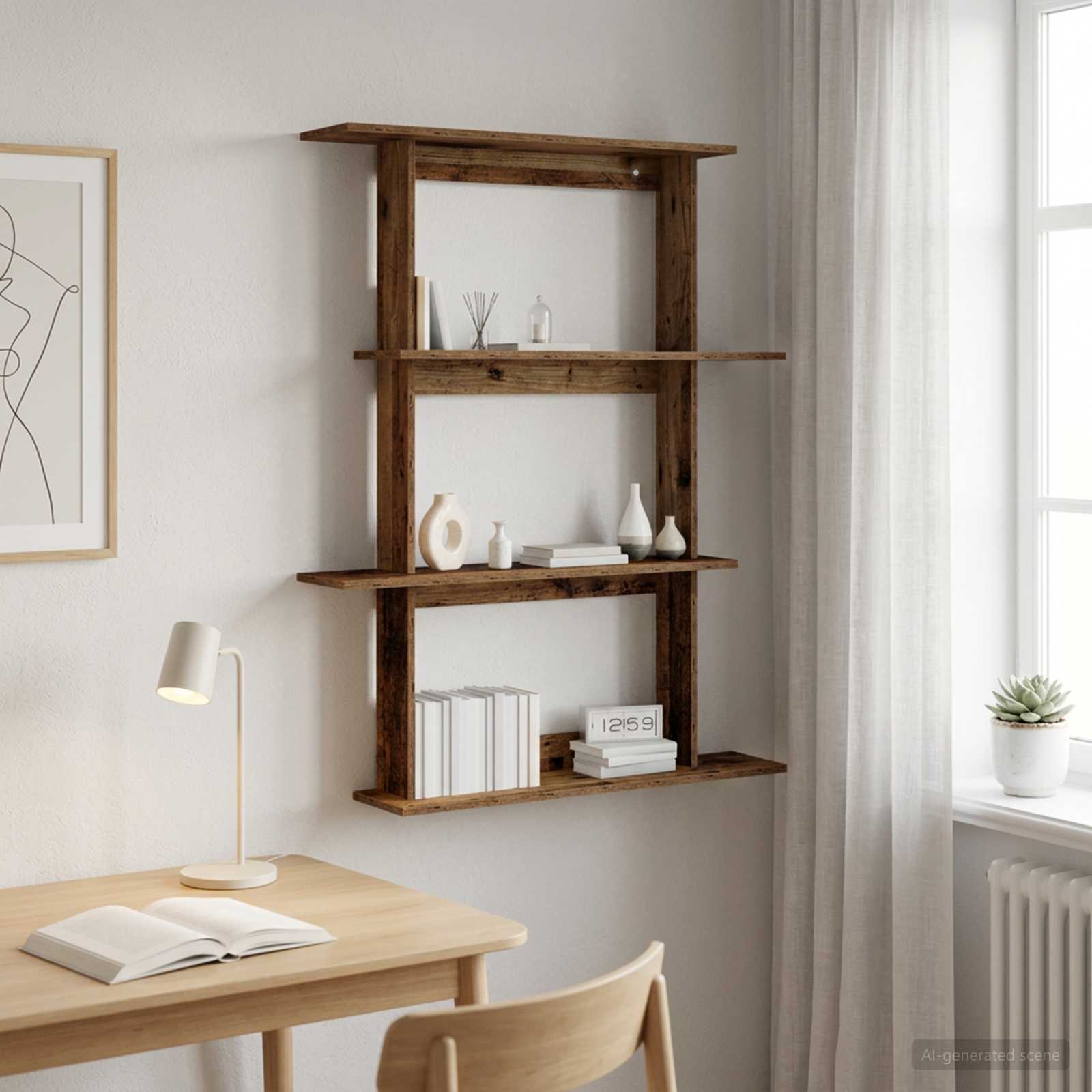 Wandregal Altholz 100 x 20 x 126 cm Holzwerkstoff