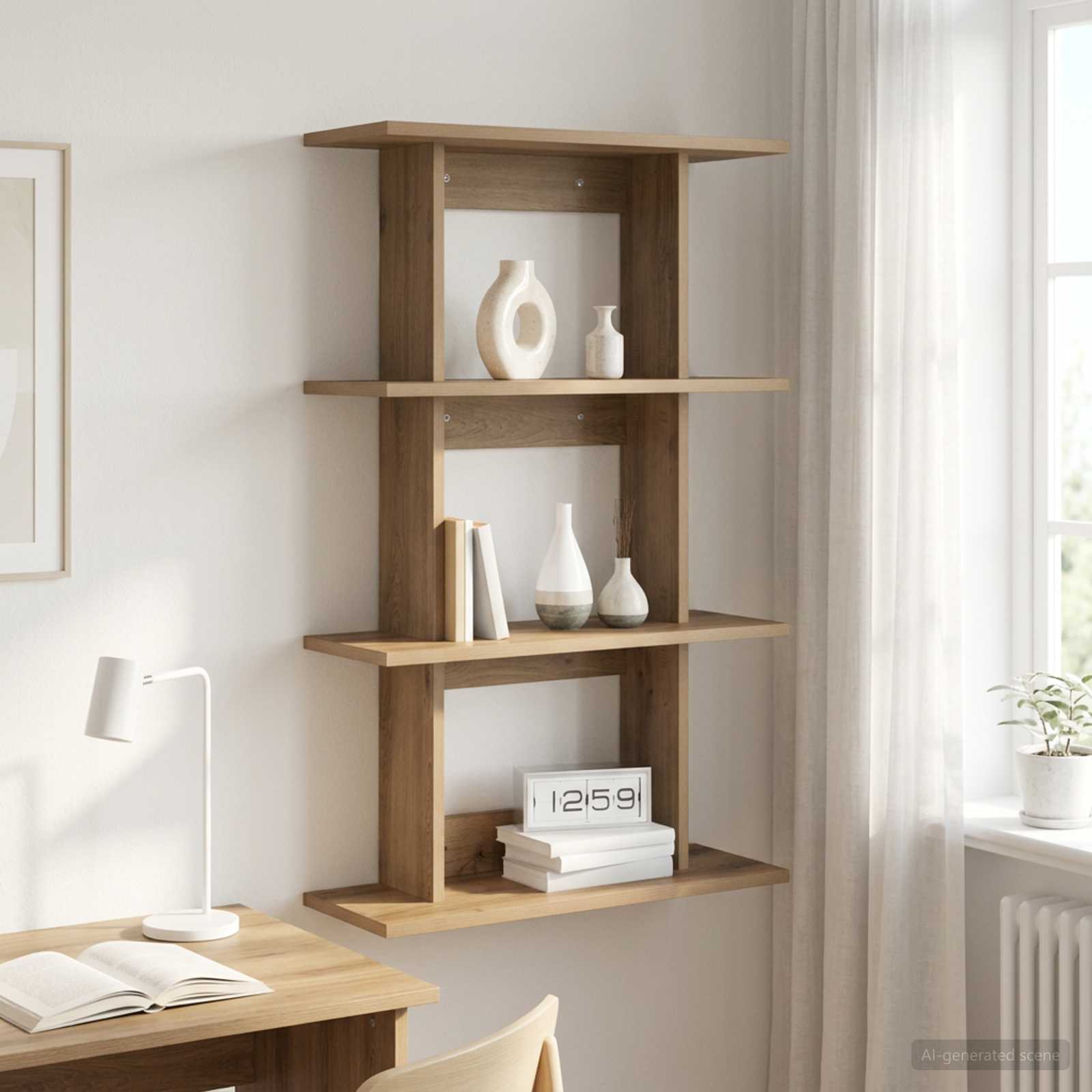 Wandregal Wandhalterung Artisan-Eiche 56 x 20 x 90 cm