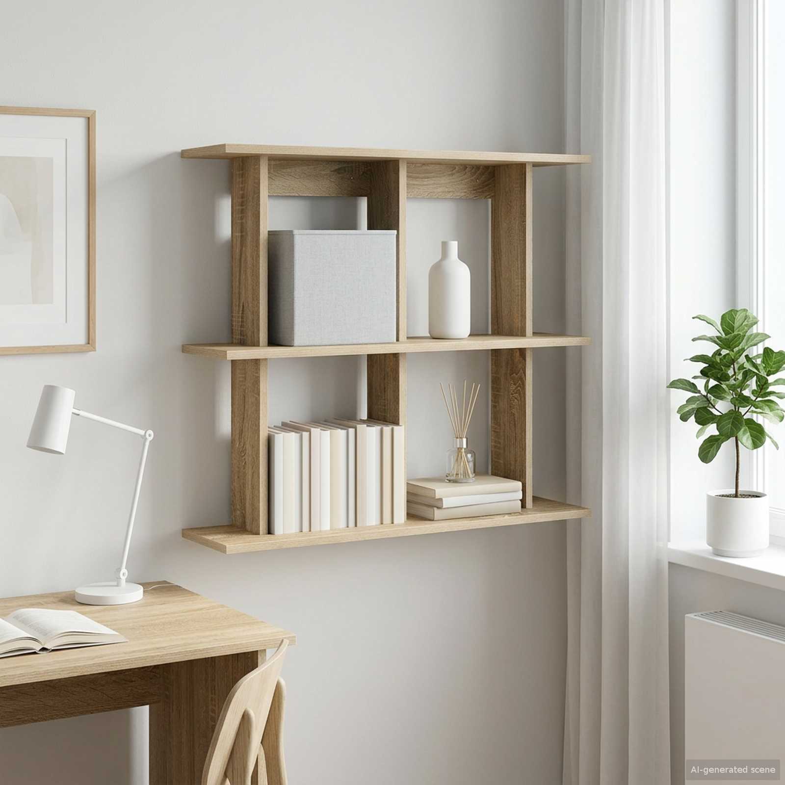 Wandregal Wandhalterung Sonoma-Eiche 80 x 20 x 75 cm