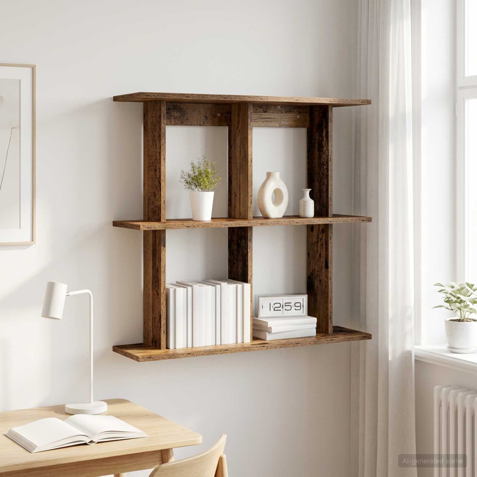 Wandregal Wandhalterung Altholz 100 x 20 x 75 cm Holzwerkstoff