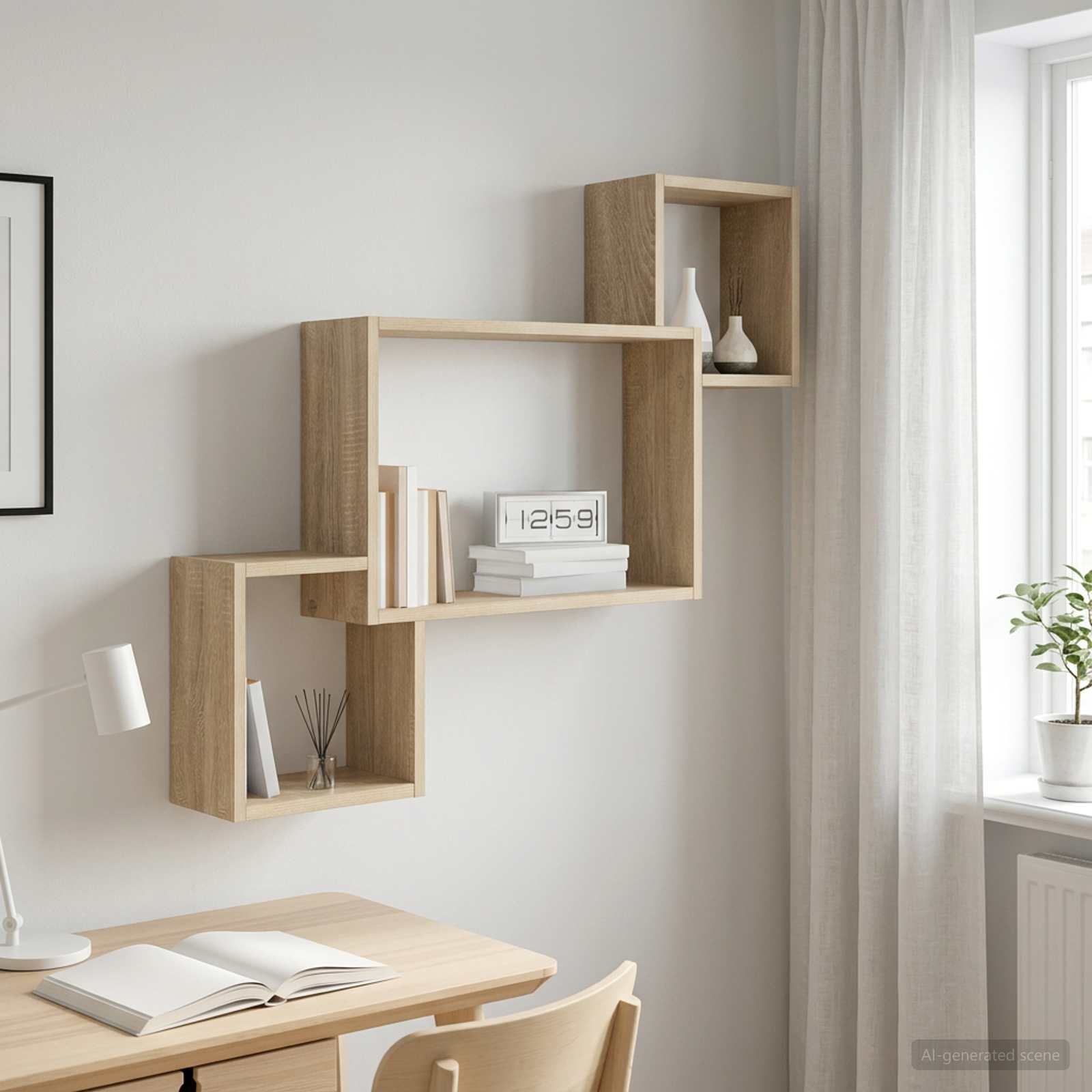 Wandregal Wandhalterung Sonoma-Eiche 91,5 x 15 x 76 cm