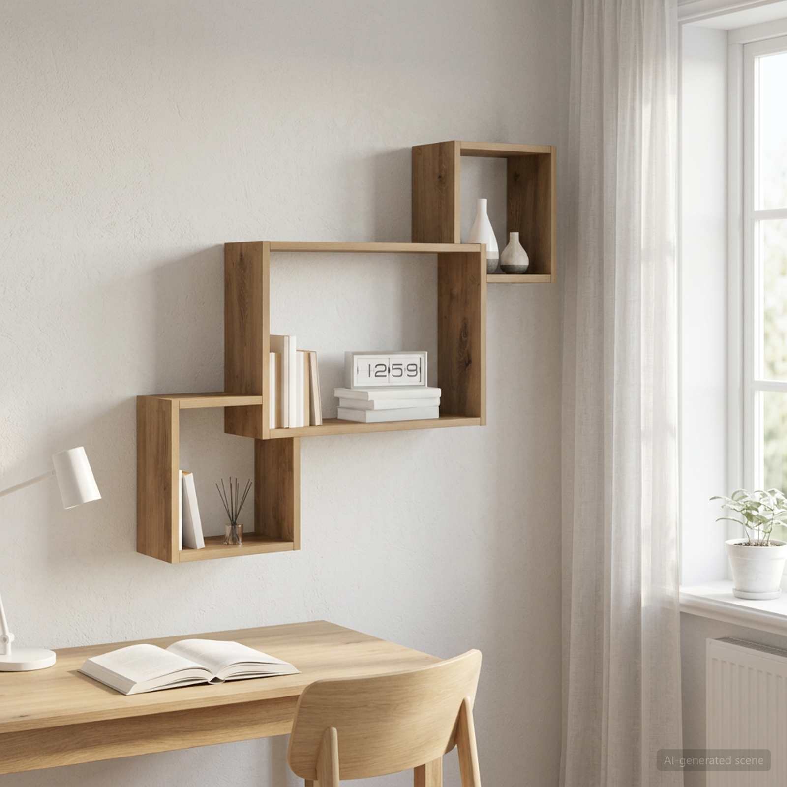 Wandregal Wandhalterung Artisan-Eiche 91,5 x 15 x 76 cm
