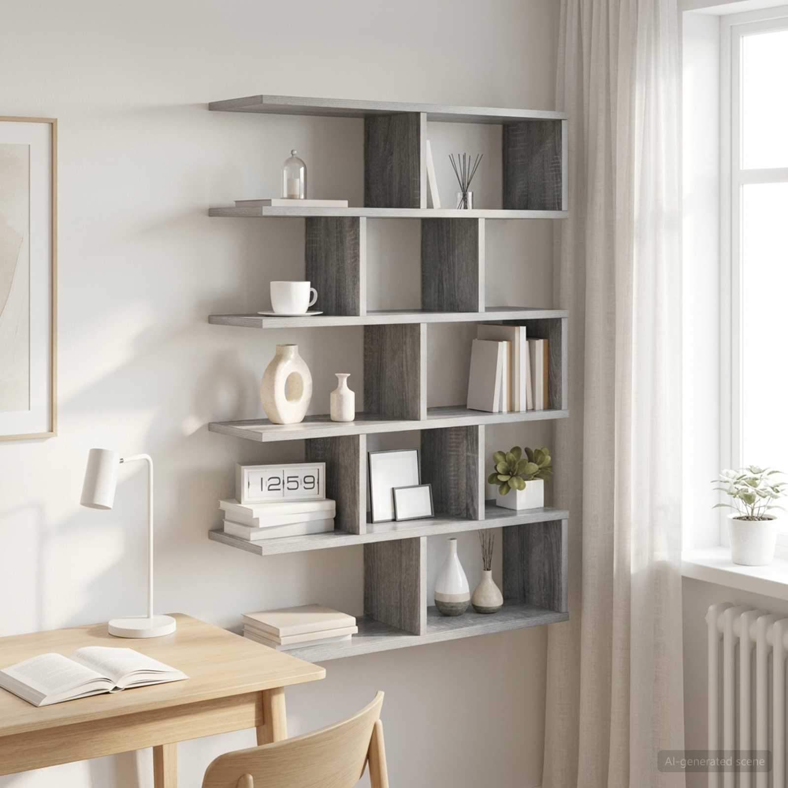 Wandregal Sonoma-Grau 70 x 20 x 100 cm Holzwerkstoff