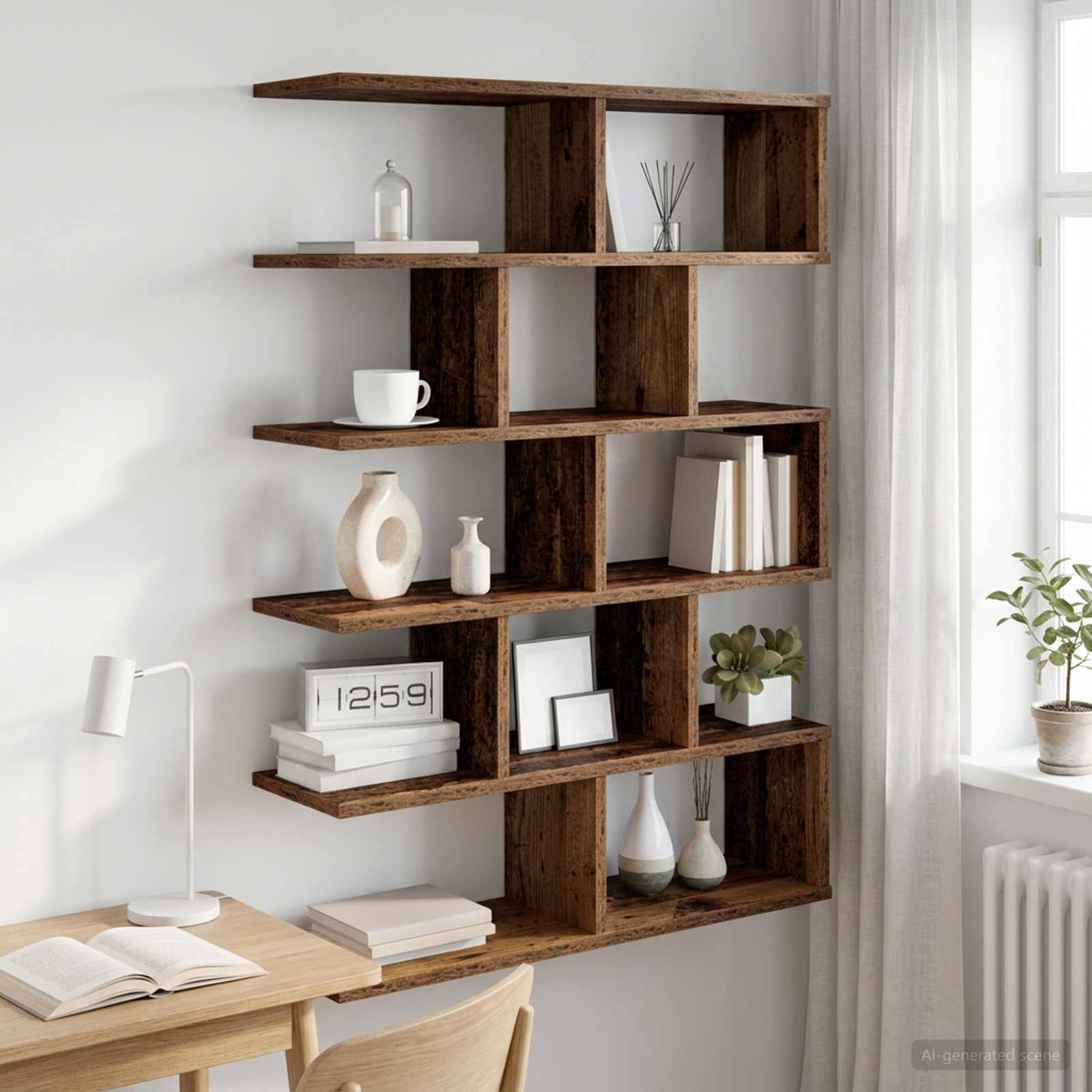 Wandregal Altholz 70 x 20 x 100 cm Holzwerkstoff