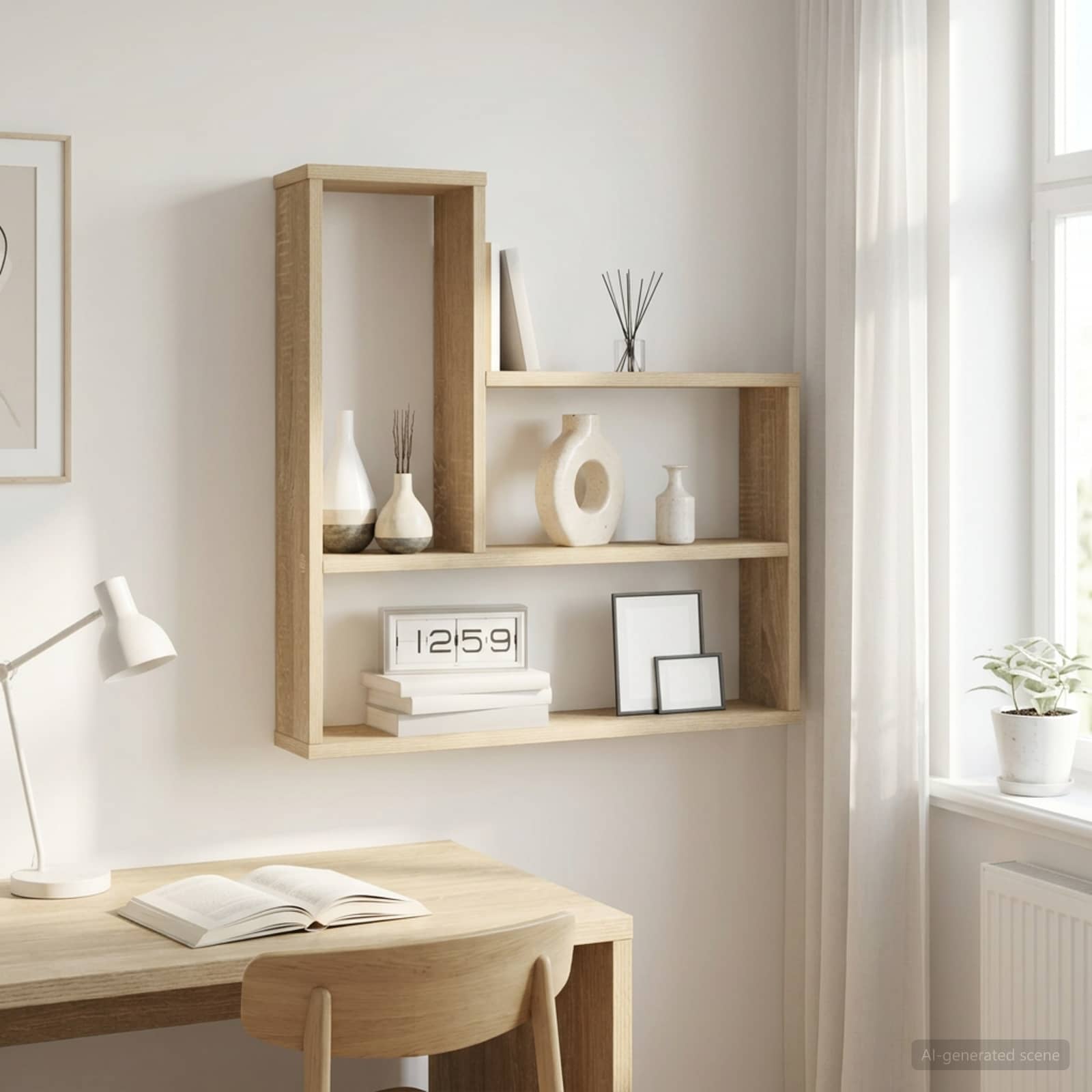 Wandregal Sonoma-Eiche 60 x 11 x 60 cm Holzwerkstoff