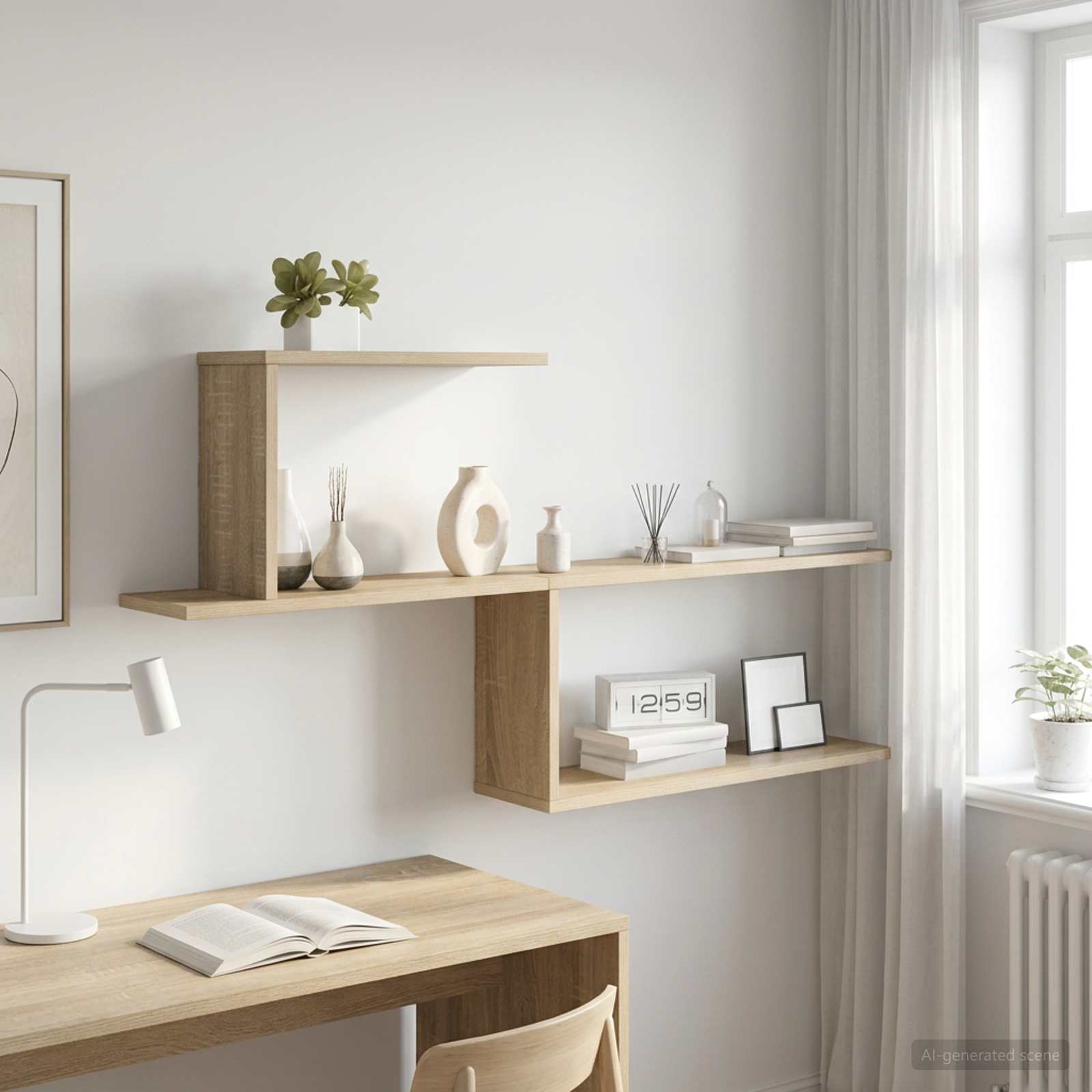 Wandregal Sonoma-Eiche 122 x 18 x 60 cm Holzwerkstoff