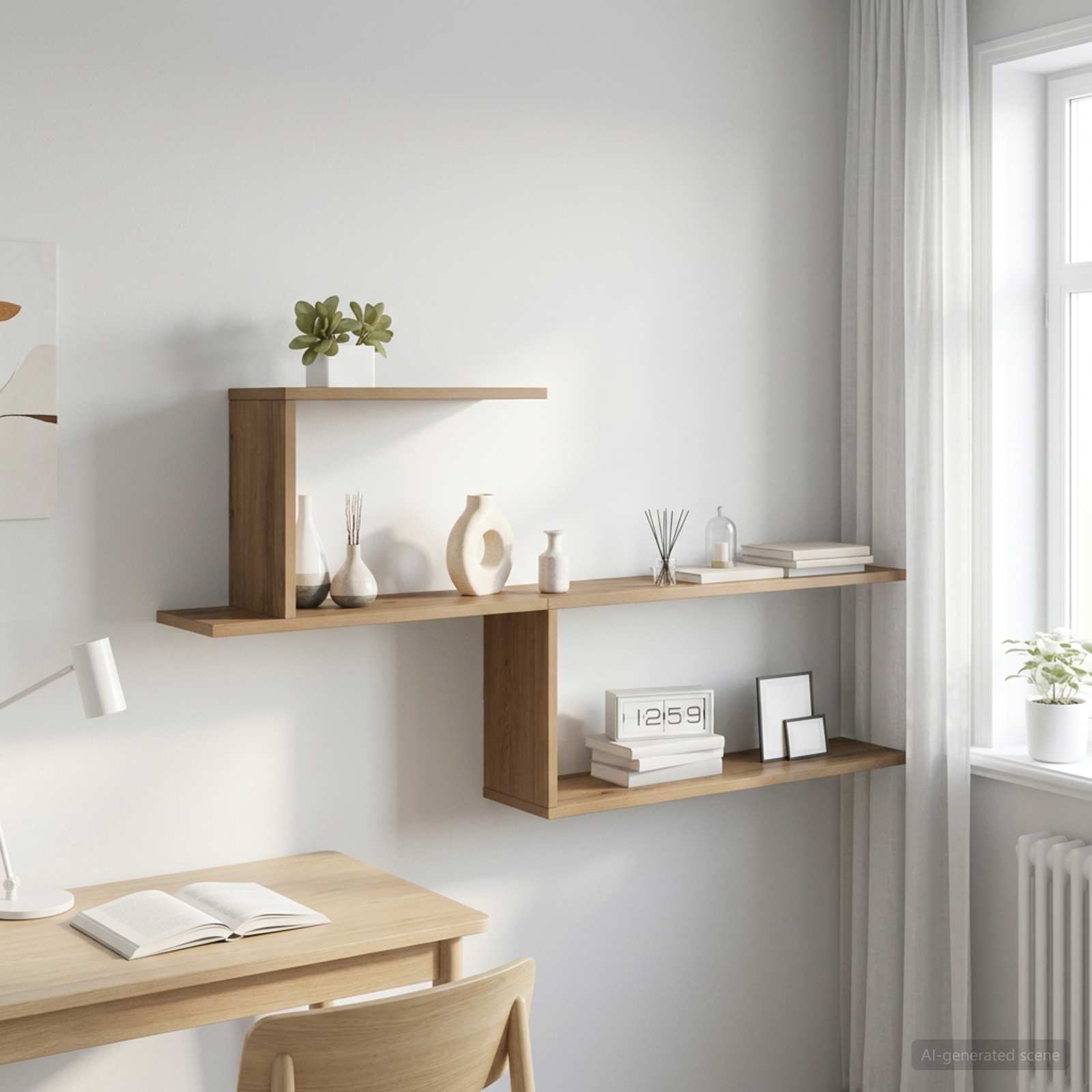 Wandregal Artisan-Eiche 122 x 18 x 60 cm Holzwerkstoff
