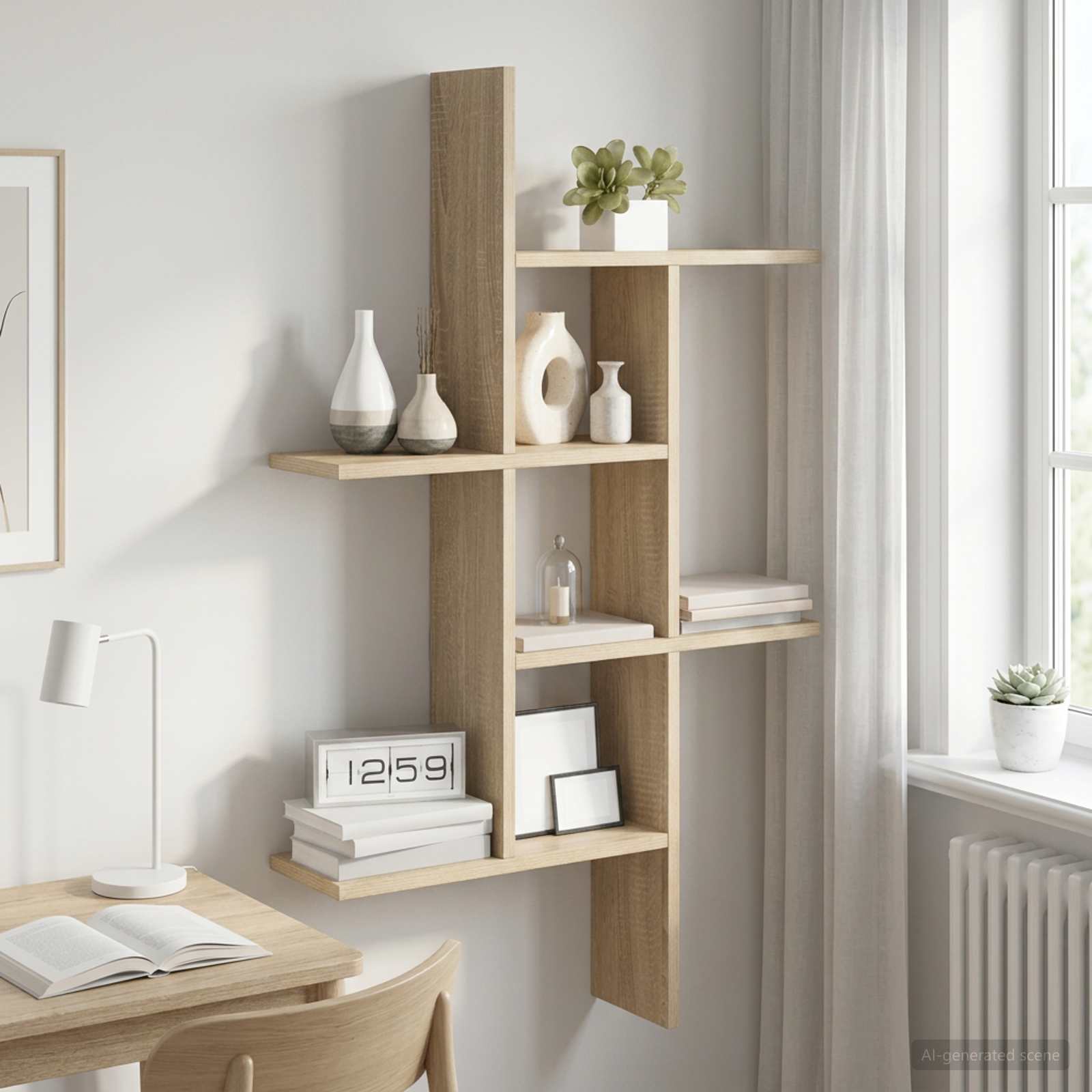 Wandregal Sonoma-Eiche 61 x 15 x 102 cm Holzwerkstoff