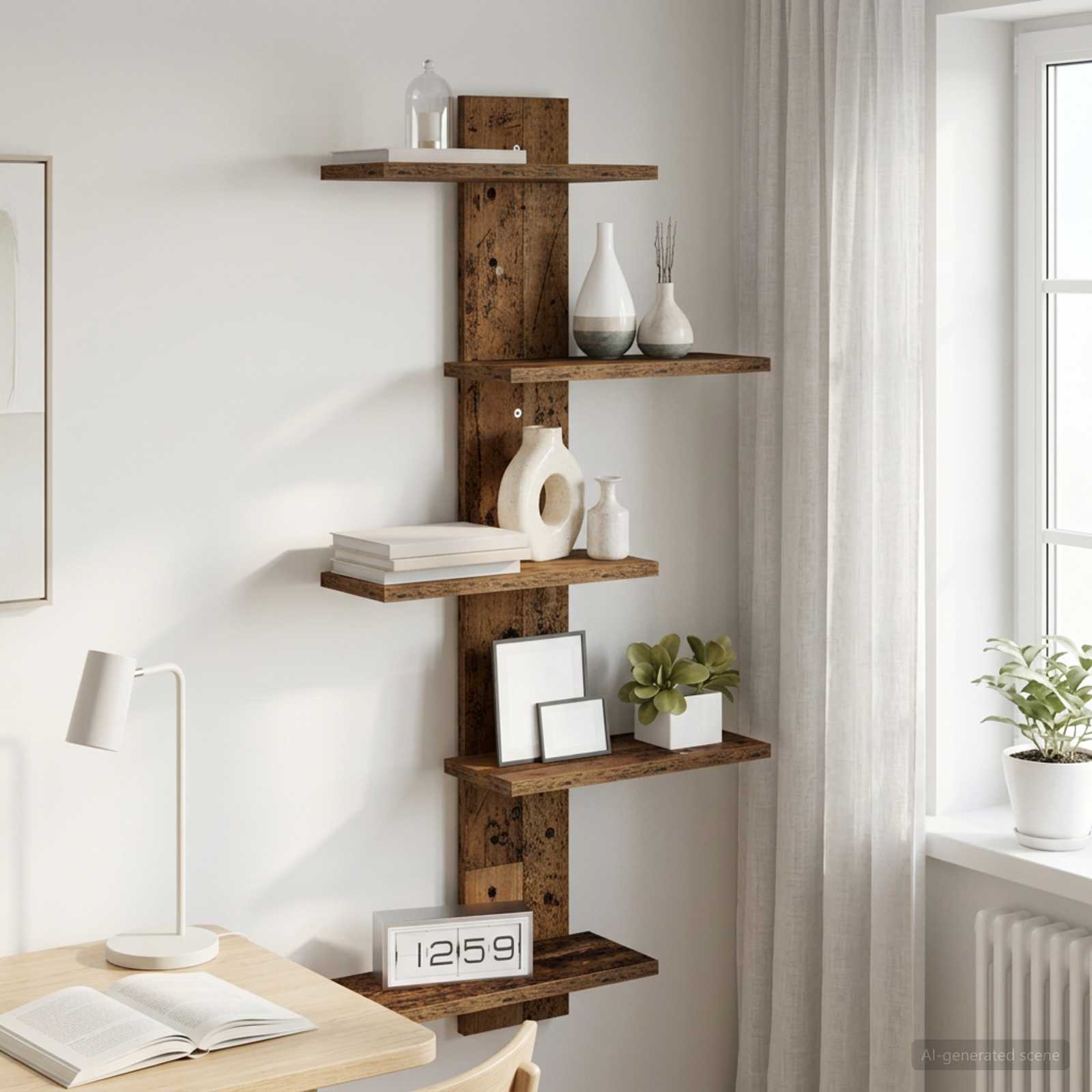 Wandregal Altholz 48,5 x 15 x 101 cm Holzwerkstoff
