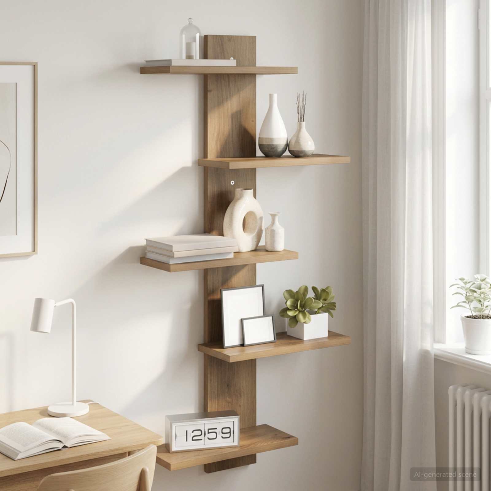 Wandregal Artisan-Eiche 48,5 x 15 x 101 cm Holzwerkstoff