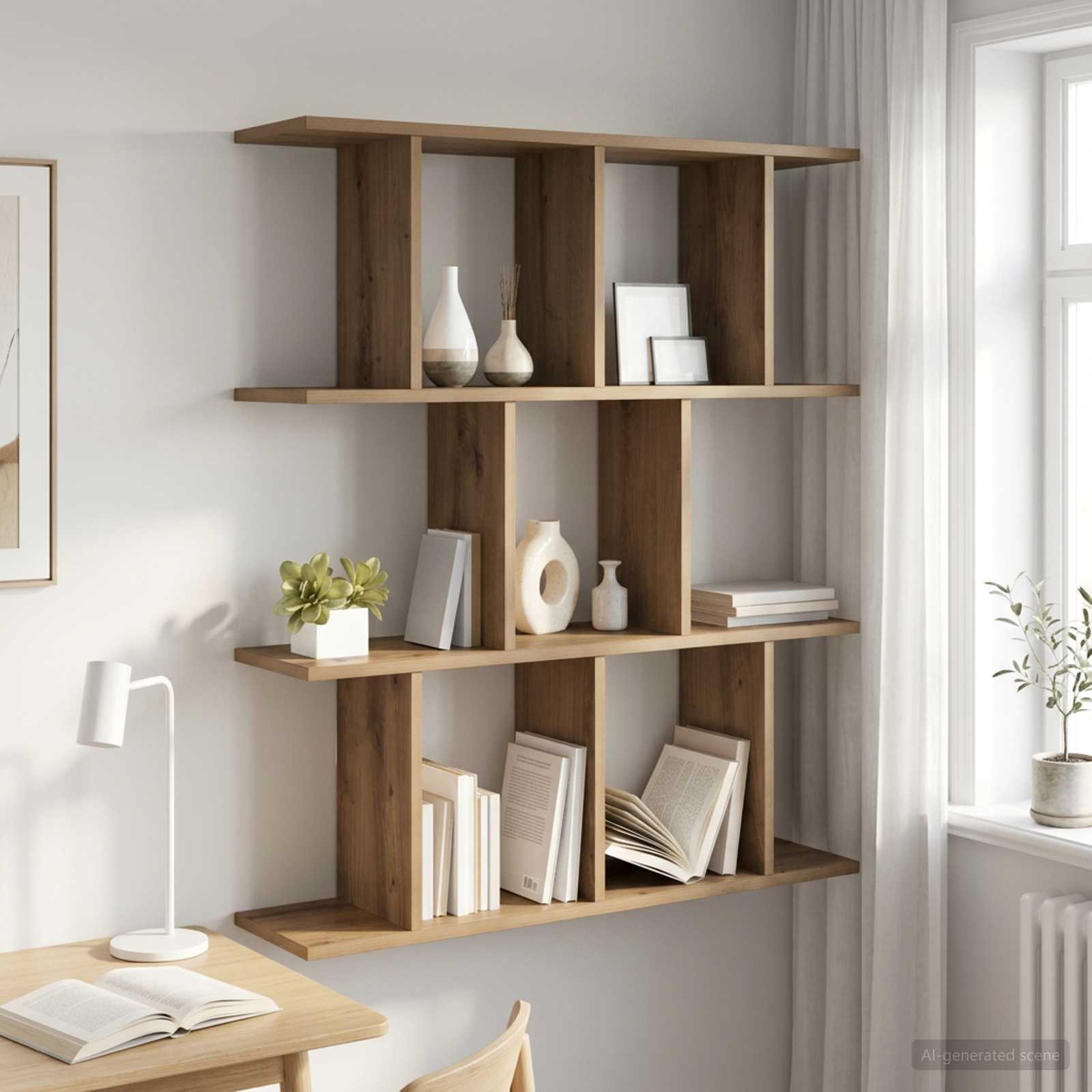 Wandregal Artisan-Eiche 80 x 20 x 96 cm Holzwerkstoff