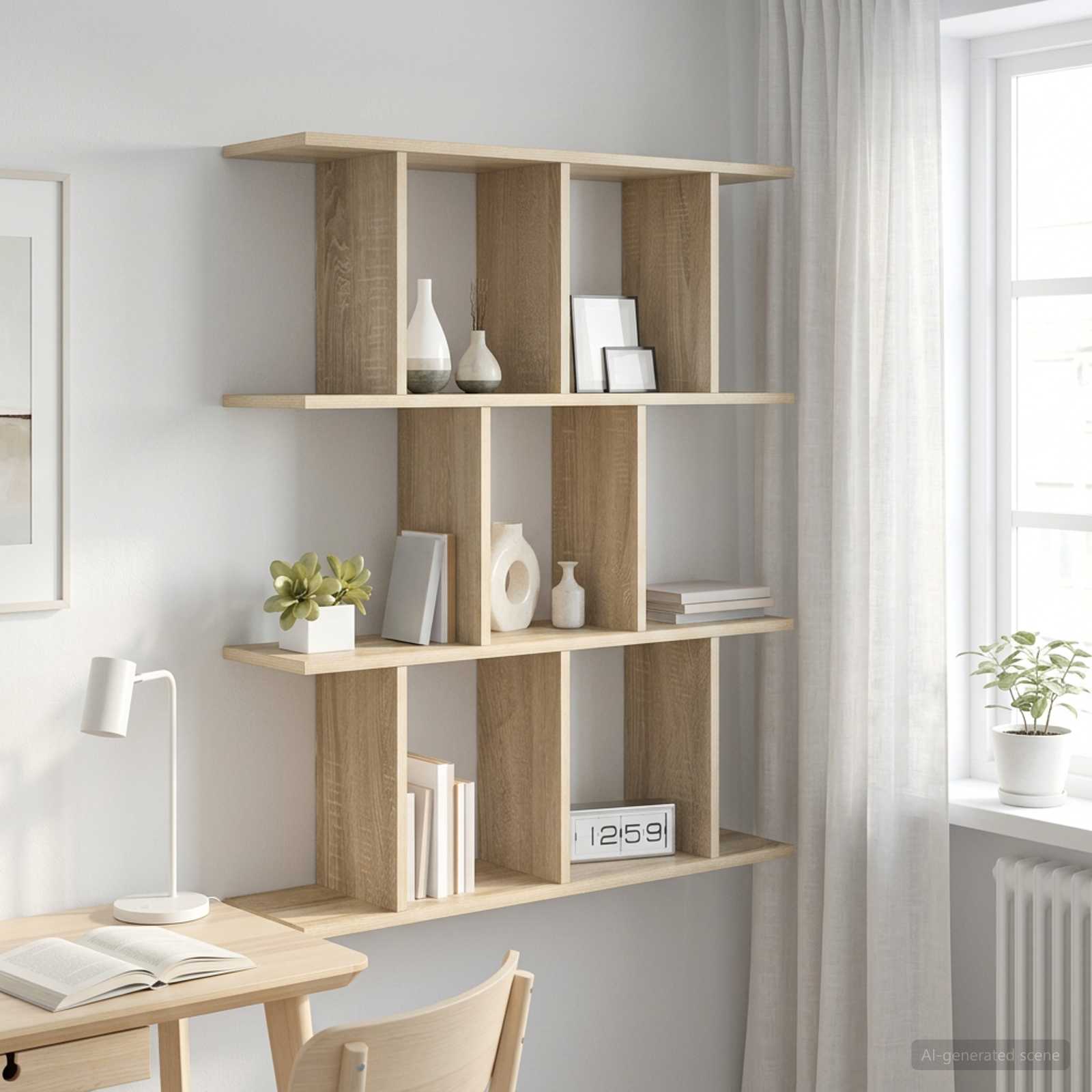 Wandregal Sonoma-Eiche 102 x 20 x 96 cm Holzwerkstoff