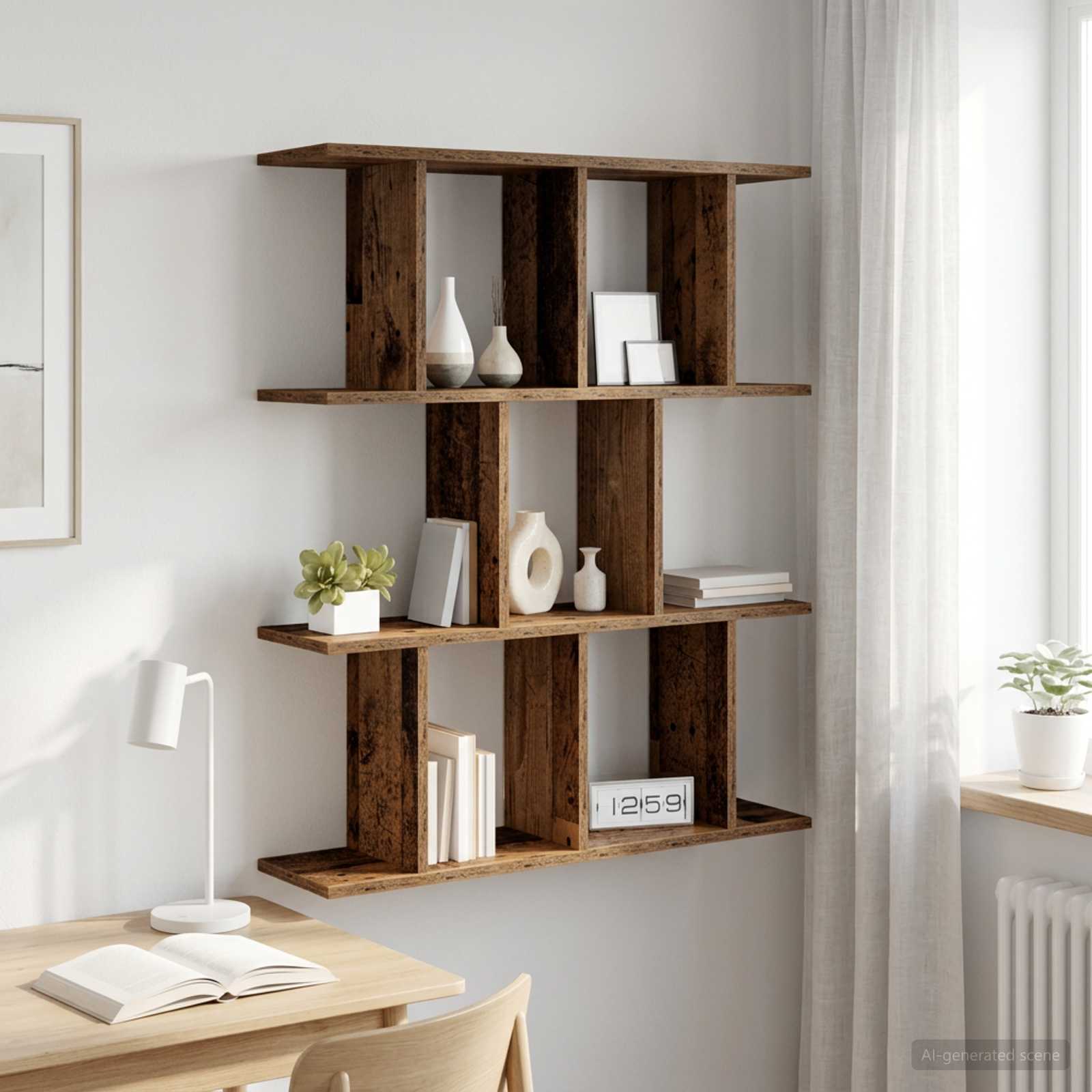 Wandregal Altholz 102 x 20 x 96 cm Holzwerkstoff
