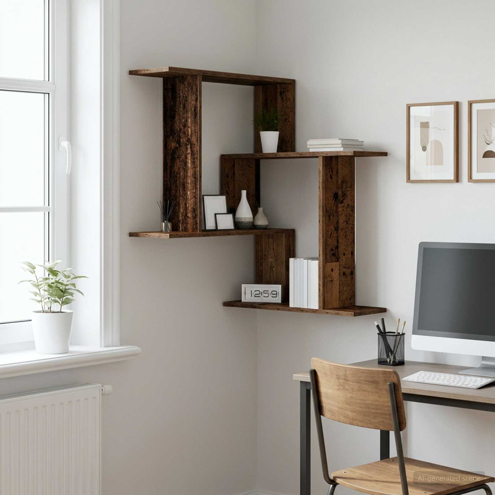 Wandregal Altholz 67 x 67 x 87 cm Holzwerkstoff