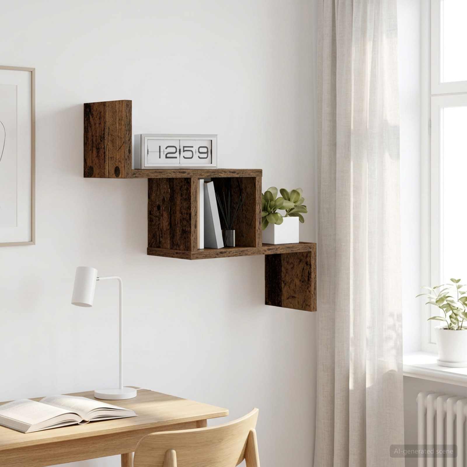 Wandregal Altholz 48 x 15 x 42 cm Holzwerkstoff
