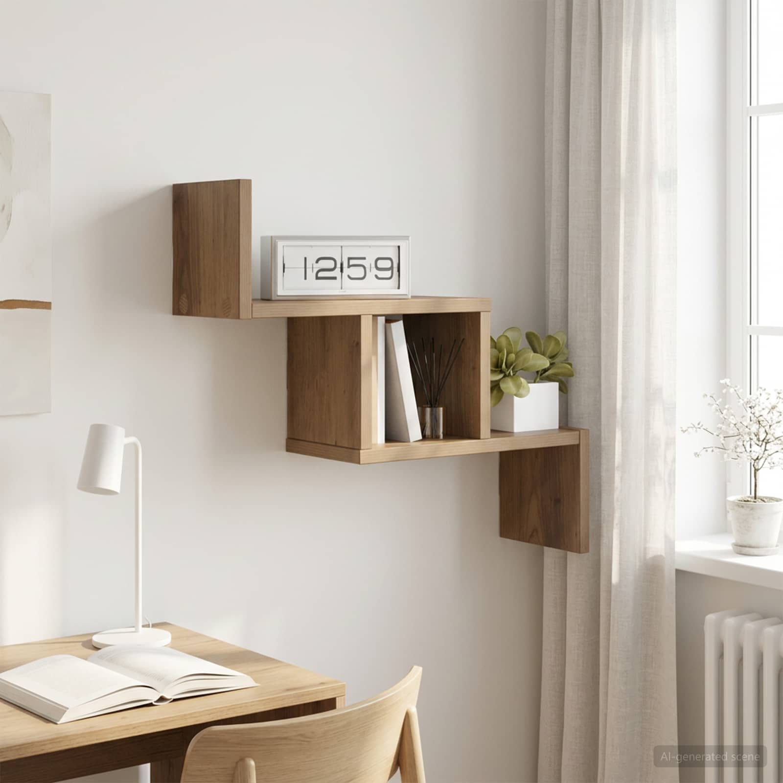 Wandregal Artisan-Eiche 48 x 15 x 42 cm Holzwerkstoff