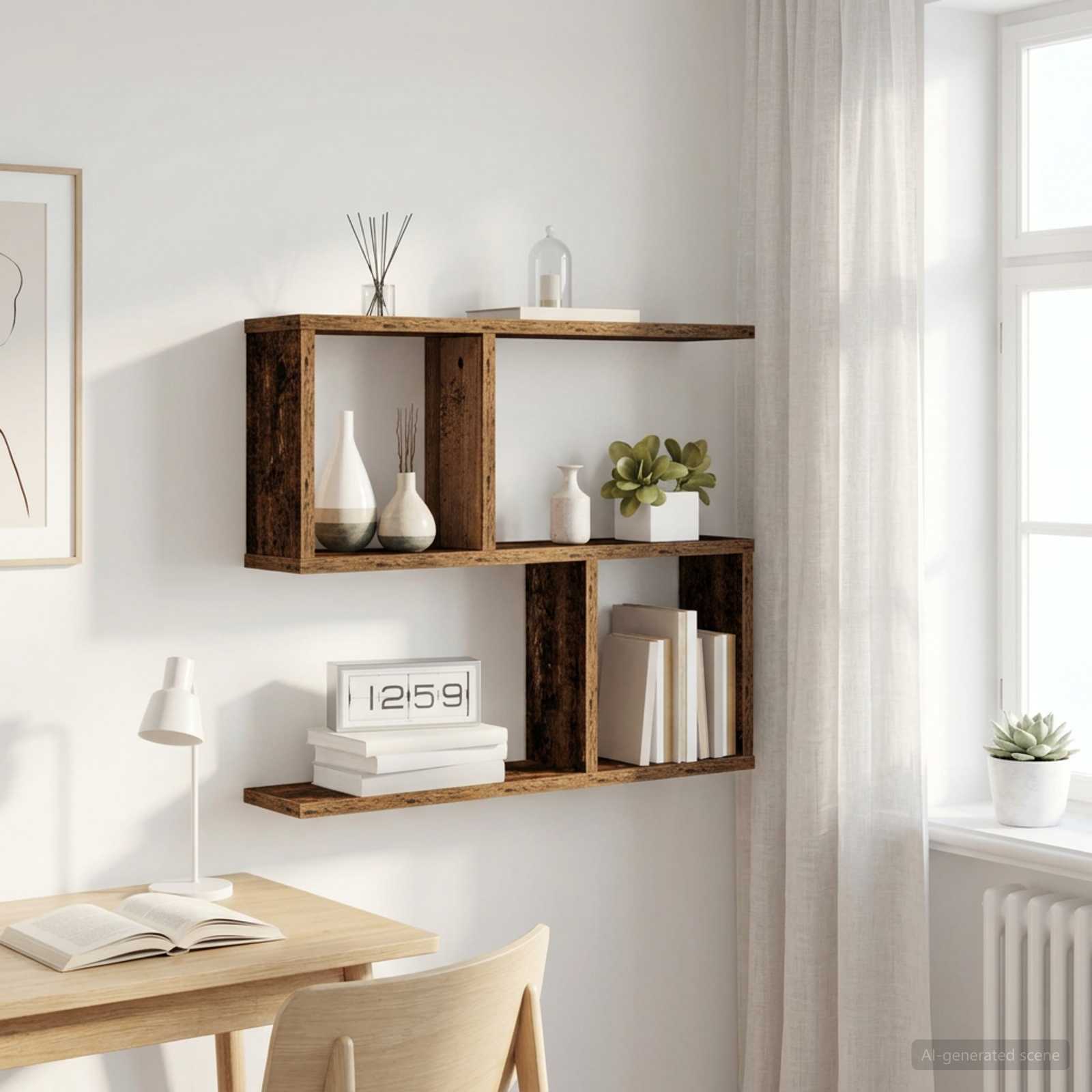Wandregal Altholz 60 x 12 x 50,5 cm Holzwerkstoff