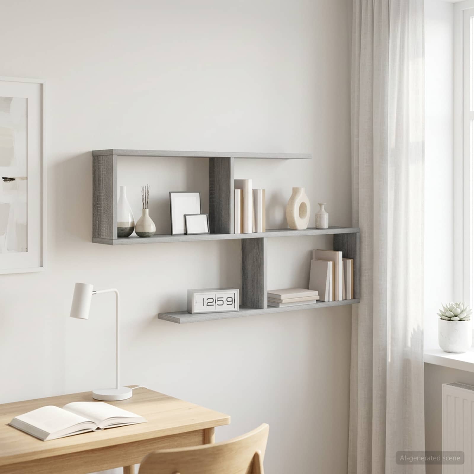 Wandregal Sonoma-Grau 100 x 12 x 50,5 cm Holzwerkstoff
