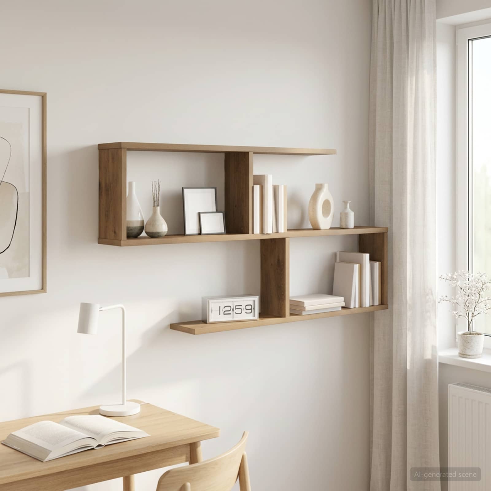 Wandregal Artisan-Eiche 100 x 12 x 50,5 cm Holzwerkstoff
