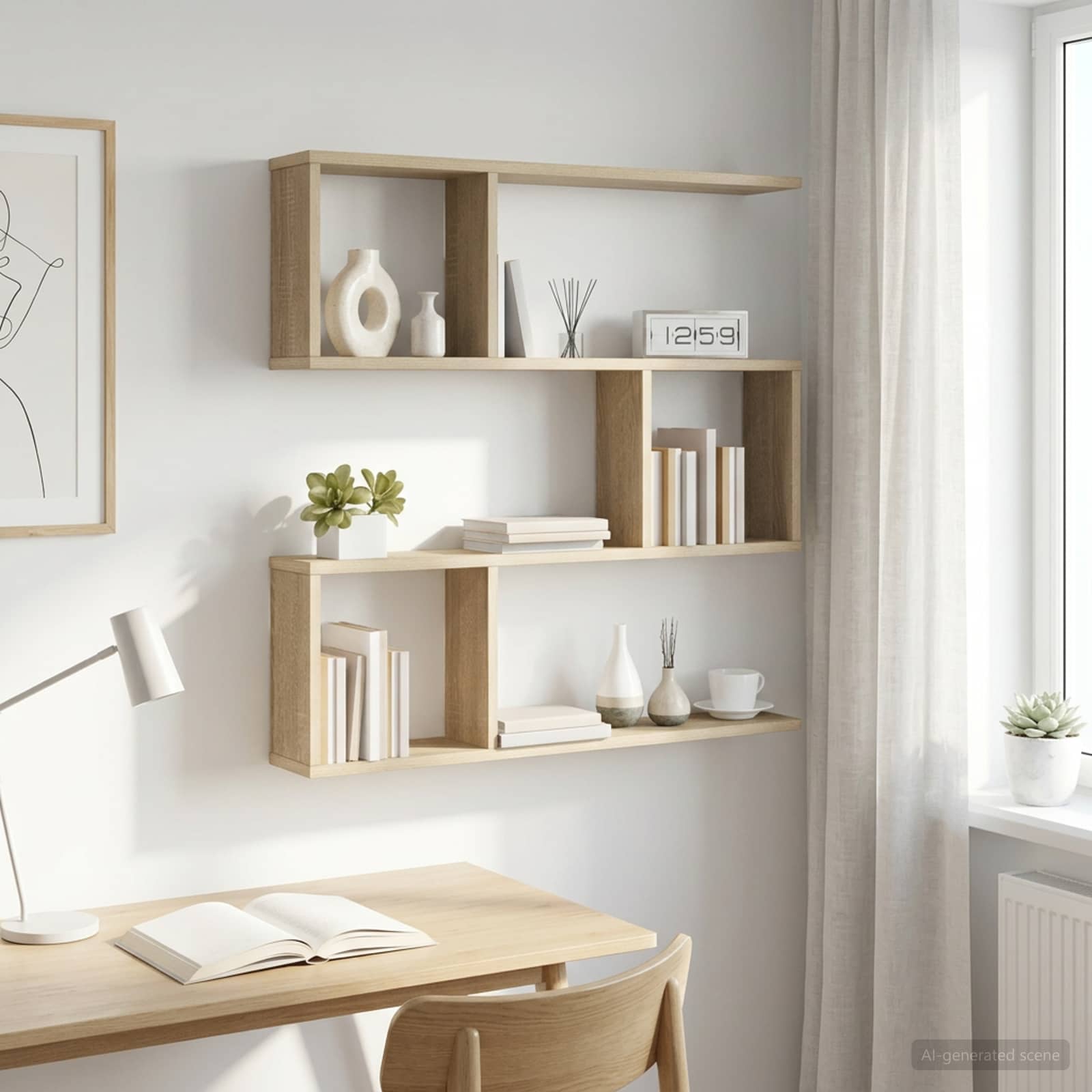 Wandregal Sonoma-Eiche 80 x 12 x 79,5 cm Holzwerkstoff