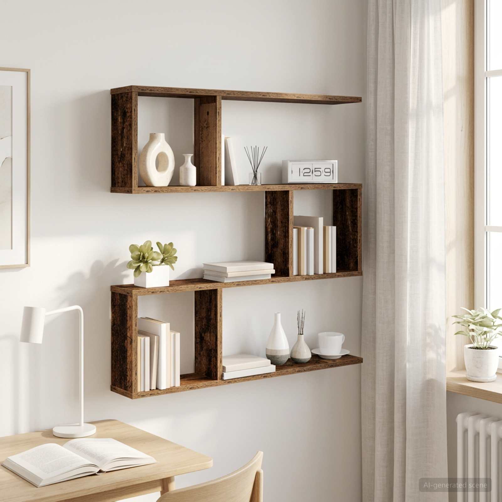 Wandregal Altholz 80 x 12 x 79,5 cm Holzwerkstoff